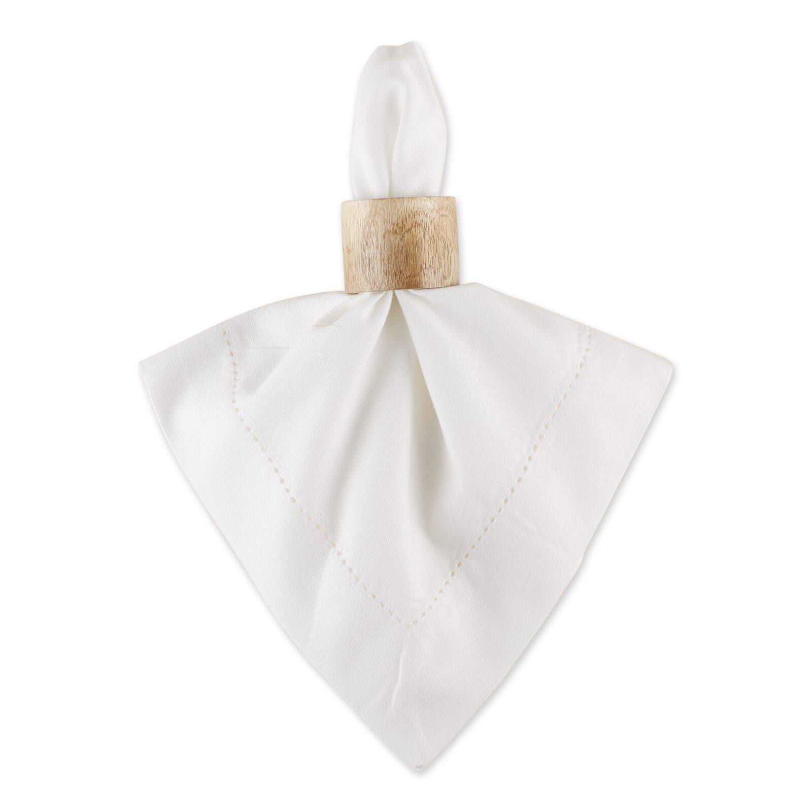 DII&#xAE; Light Finish Wood Band Napkin Rings, 6ct.