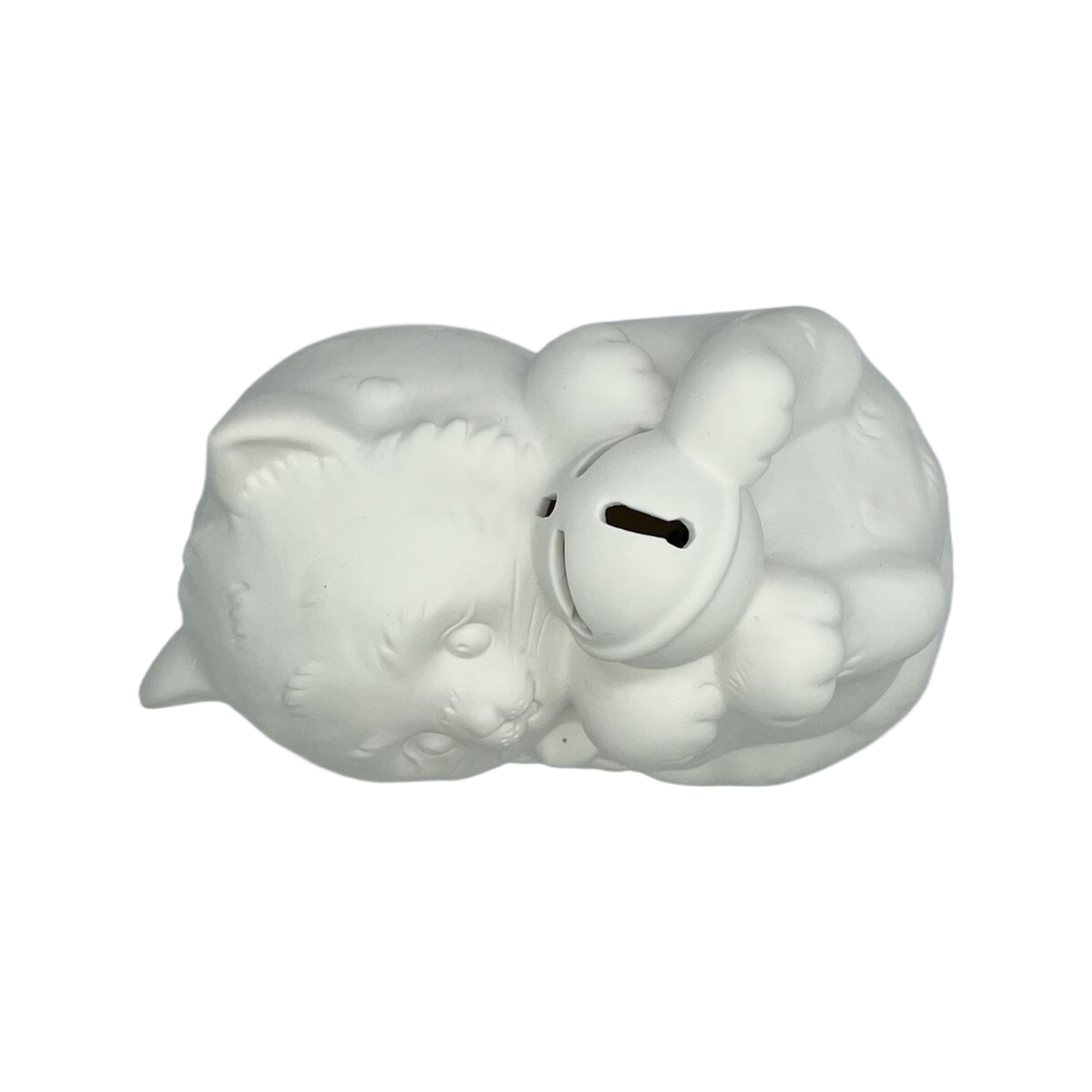 7&#x22; LED DIY Ceramic Cat with Bell D&#xE9;cor by Make Market&#xAE;