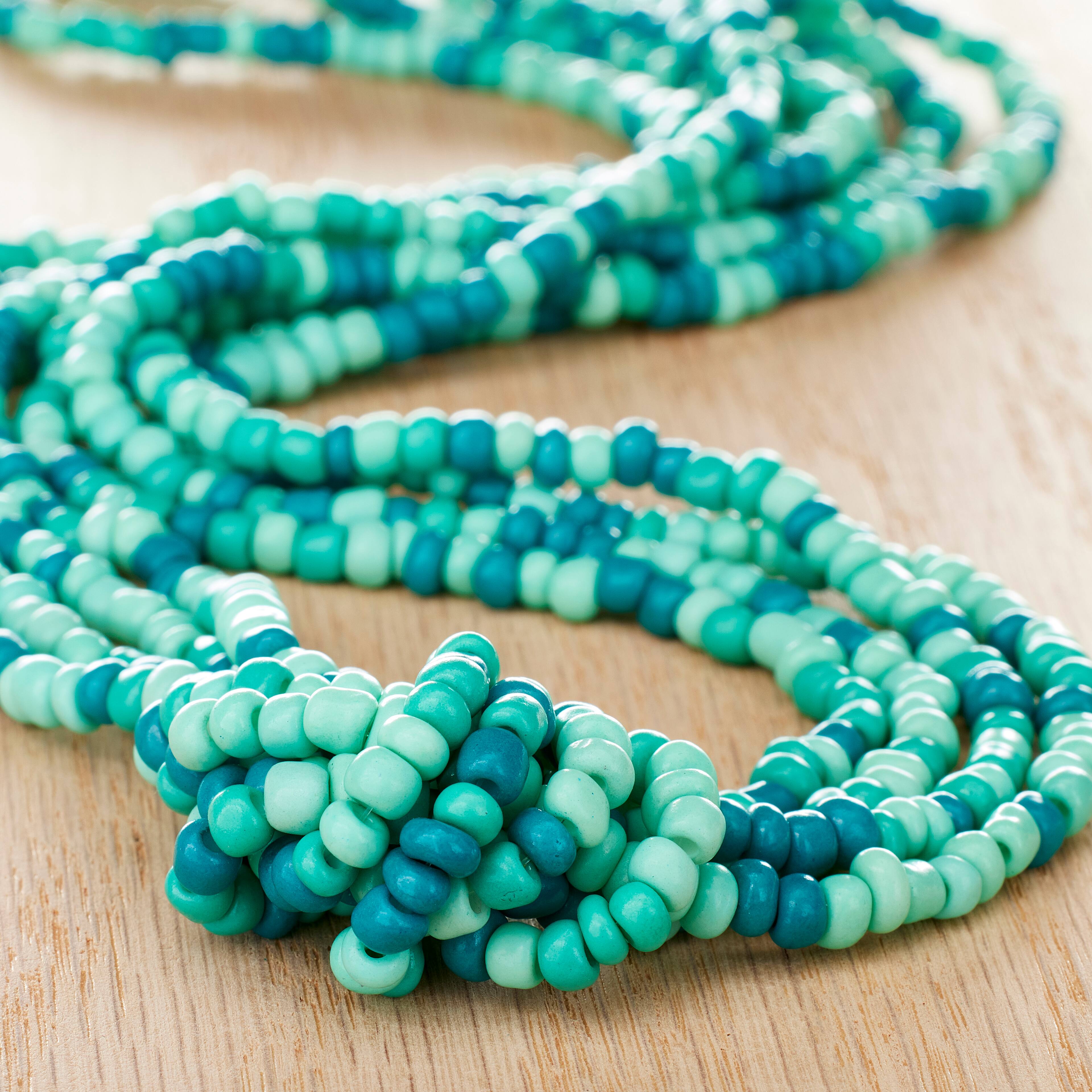 Mint Blue Mix Glass Seed Beads, 6/0 by Bead Landing&#x2122;