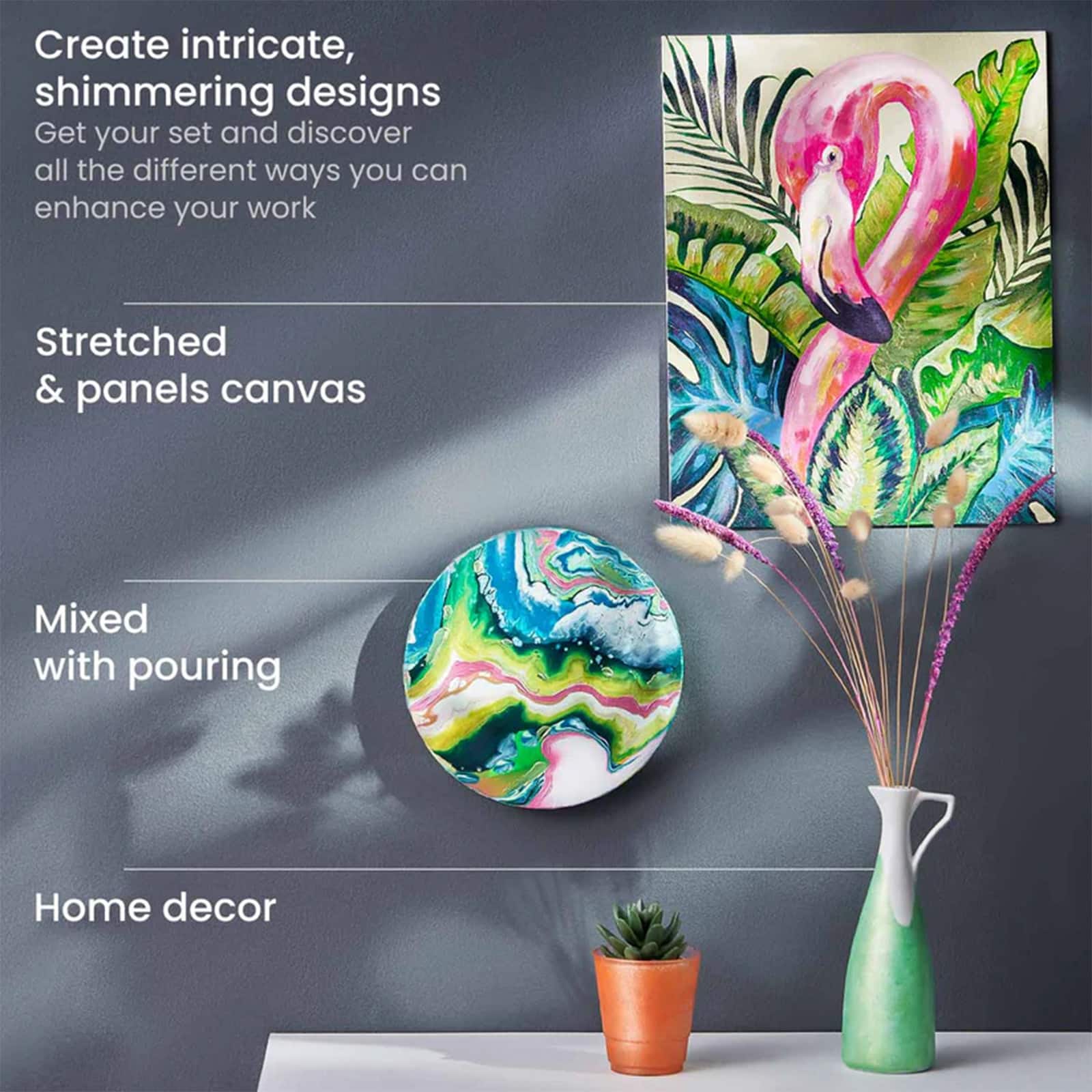 Arteza&#xAE; Floral Brilliance Metallic Acrylic Paint Set