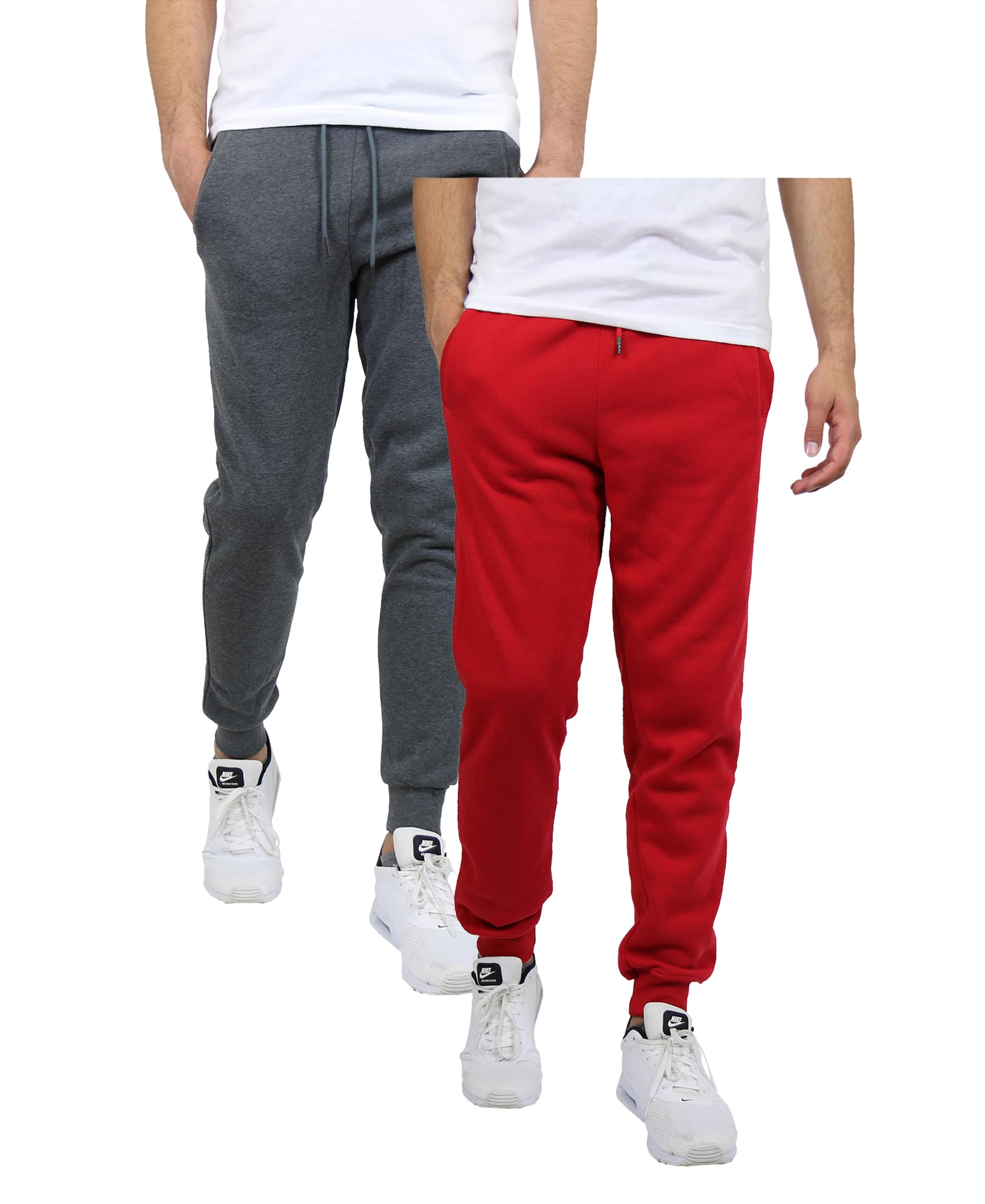 Galaxy by Harvic Men's Fleece-Lined Jogger Sweatpants 2 Pack