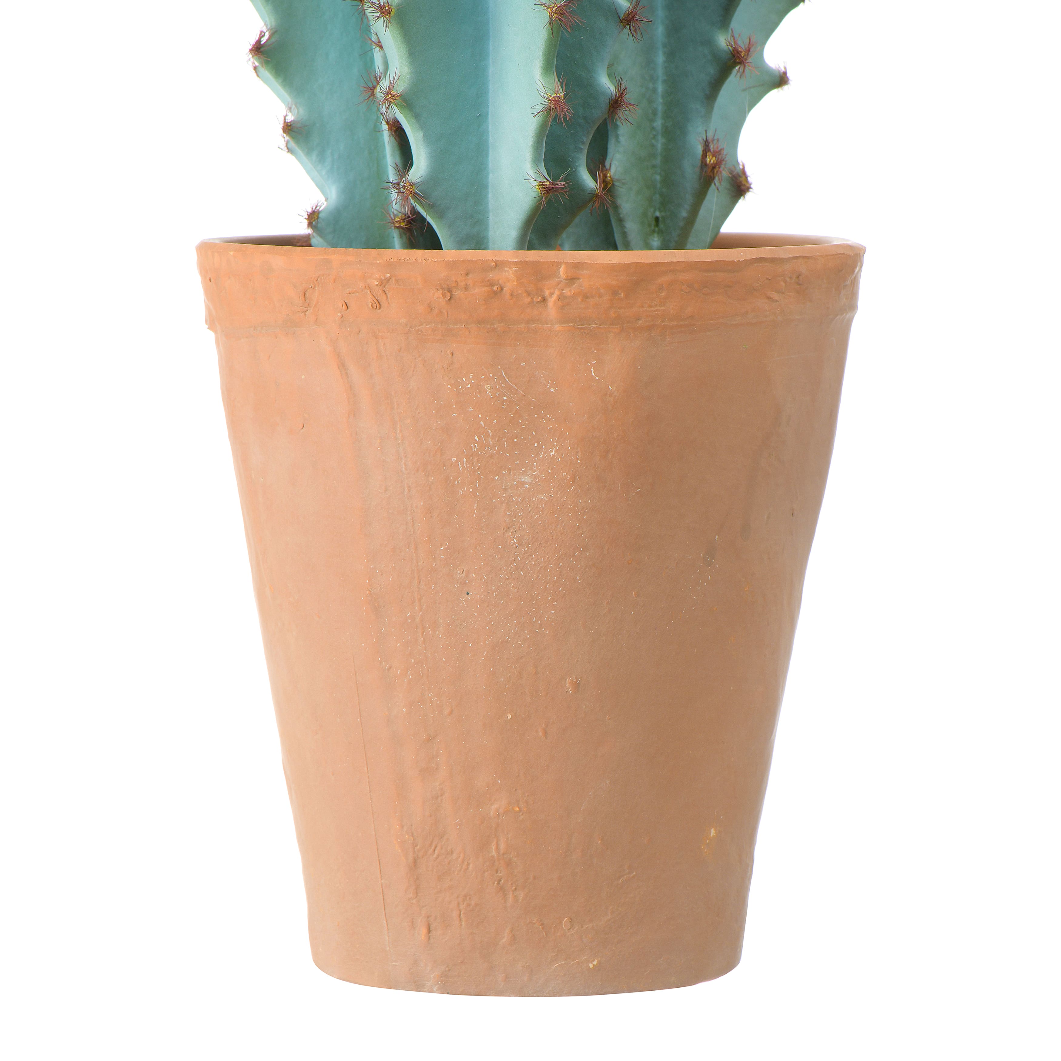 20&#x22; Faux Cactus in Terra Cotta Colored Pot