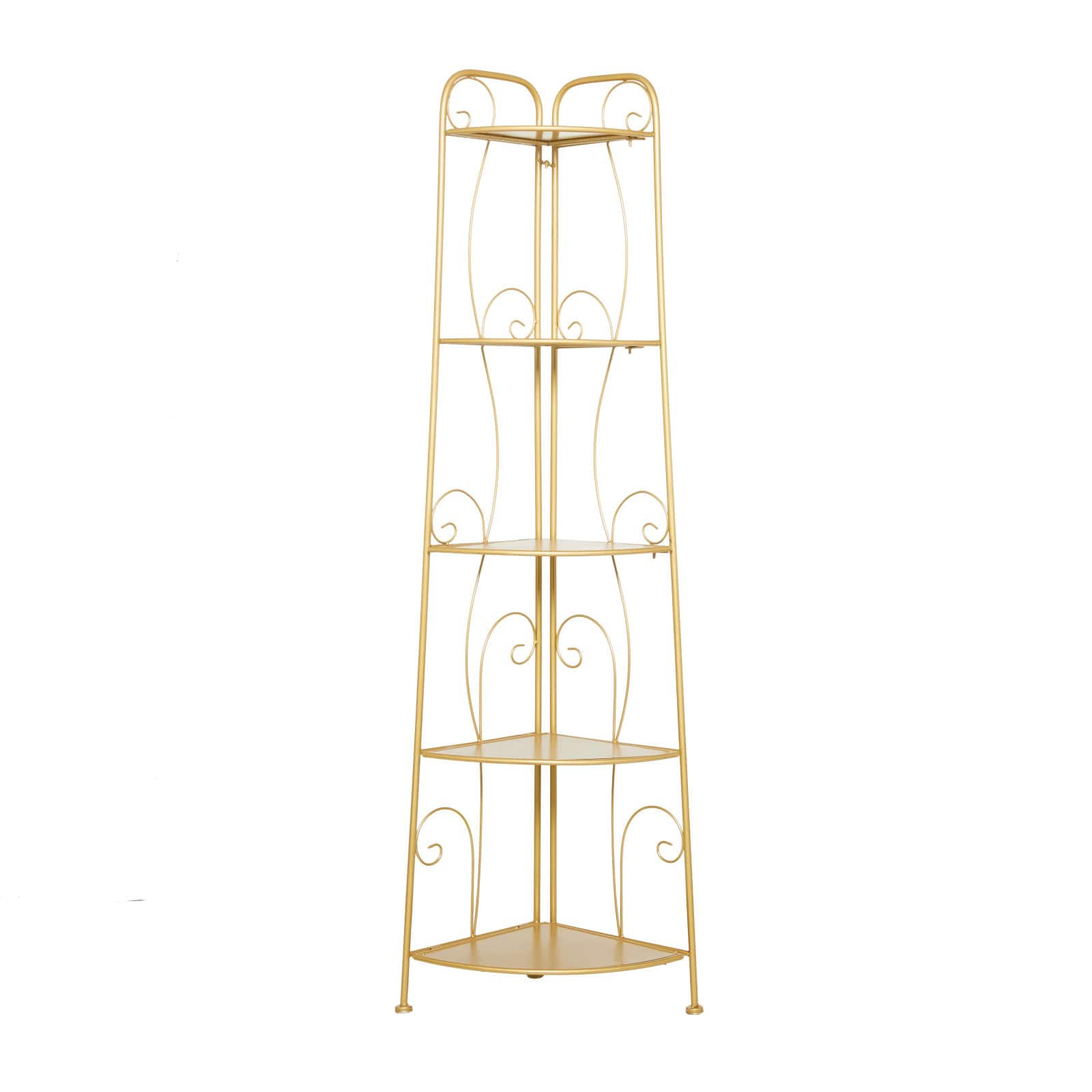 Gold Iron Glam Bakers Rack, 65&#x22; x 17&#x22; x 11&#x22;