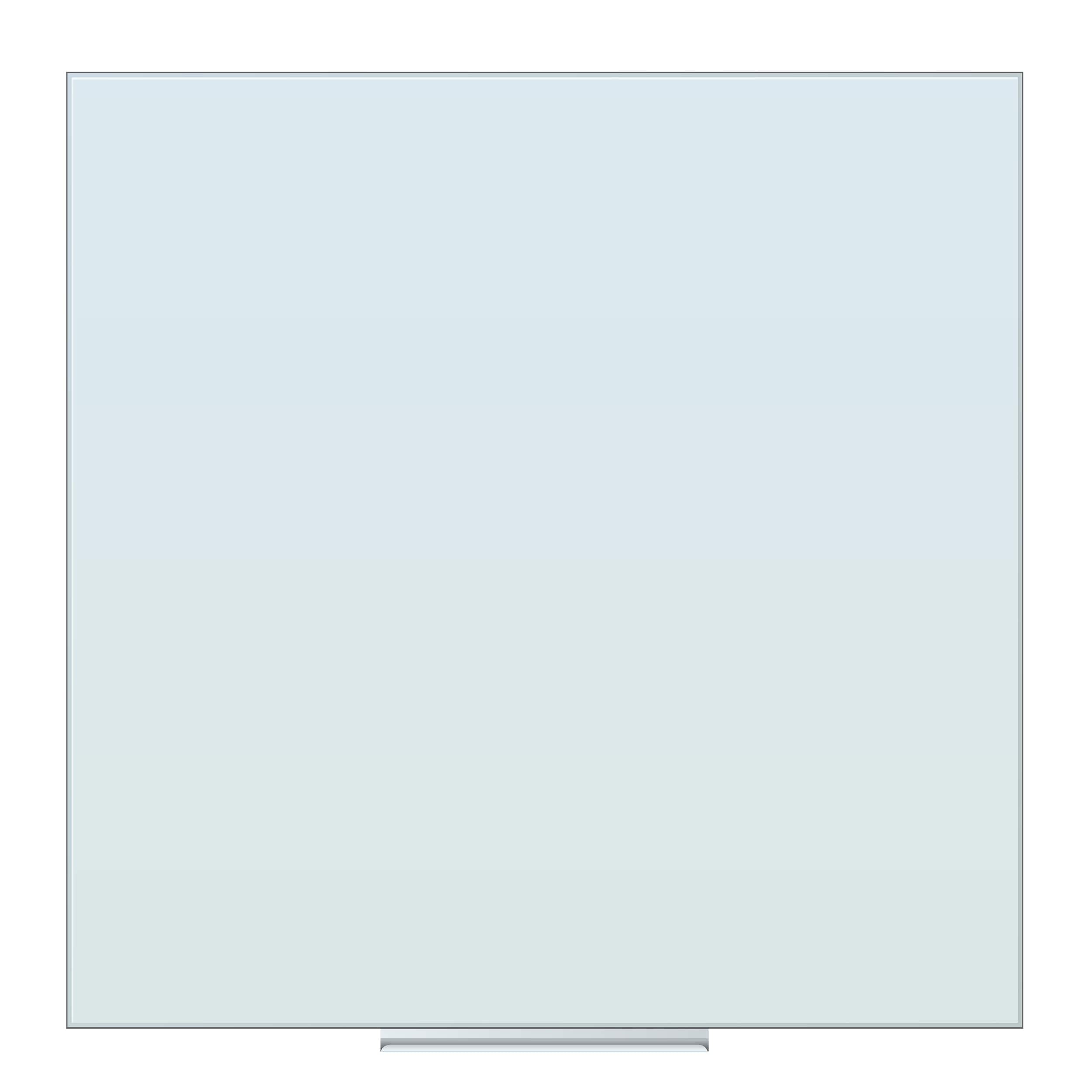 U Brands White 36&#x22; x 36&#x22; Frosted Surface Glass Non-Magnetic Dry Erase Board