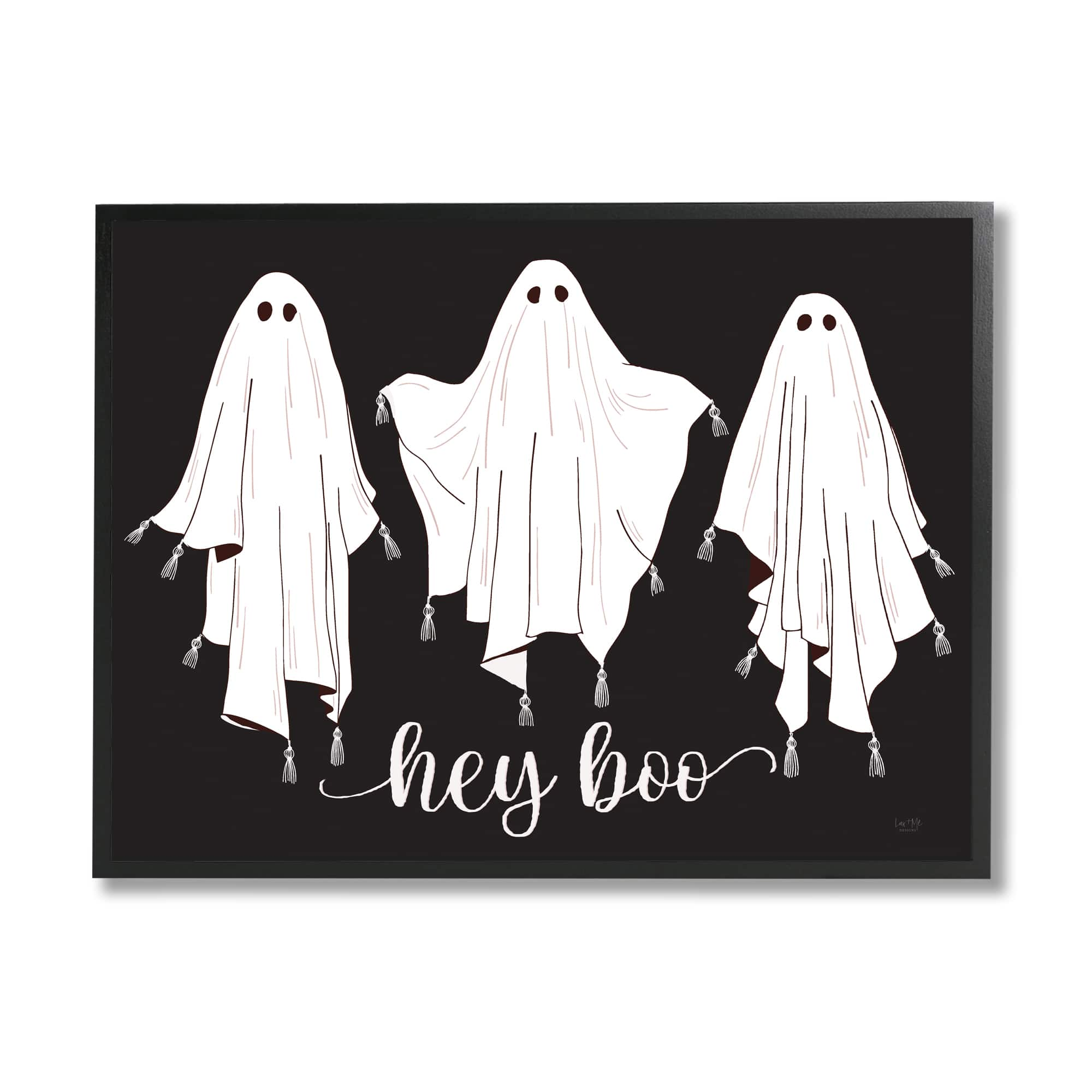 Stupell Industries Hey Boo Three Ghosts Framed Giclee Art