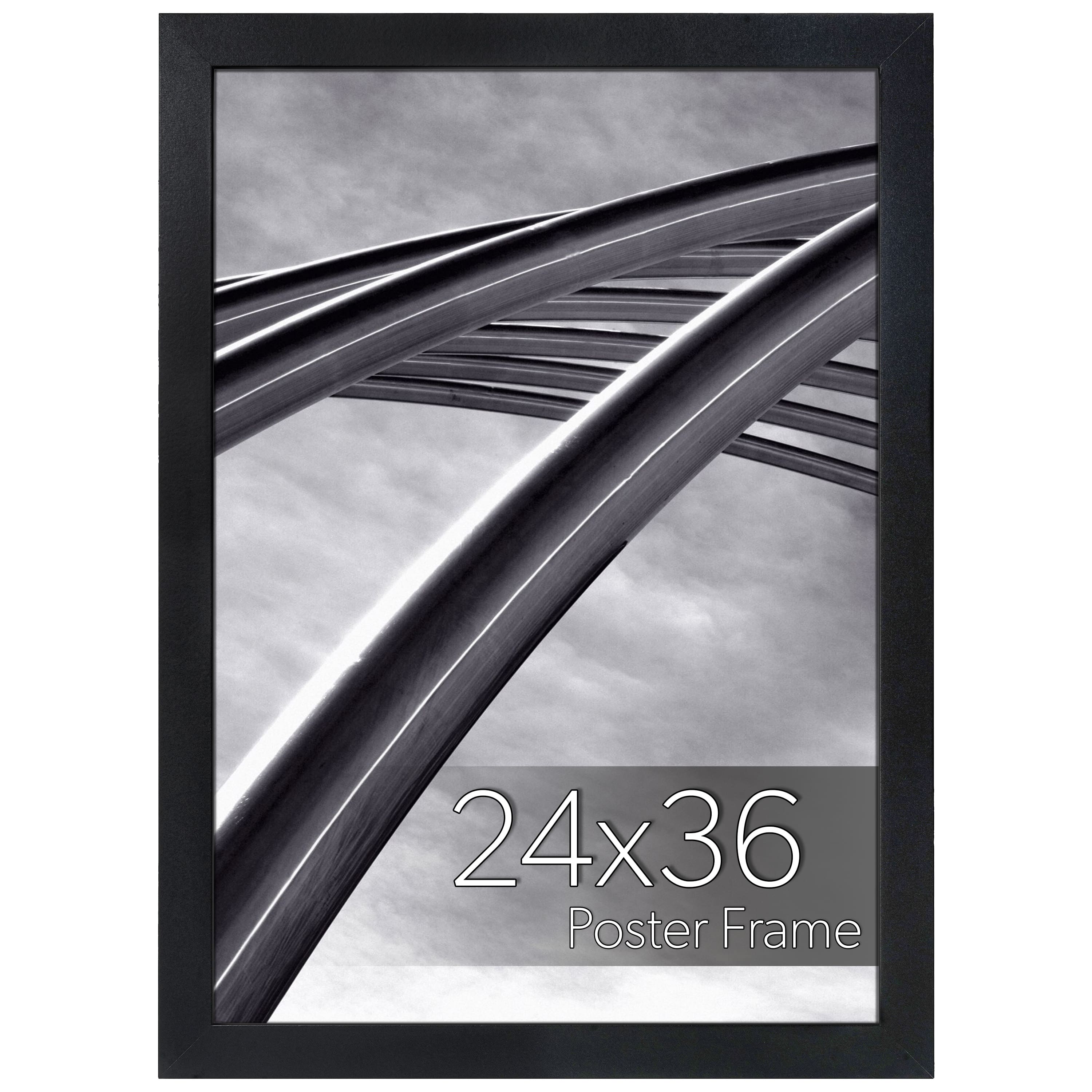 WallsThatSpeak Vertically or Horizontally Hanging Black 24&#x22; x 36&#x22; Picture Frame with Glass, 4ct.