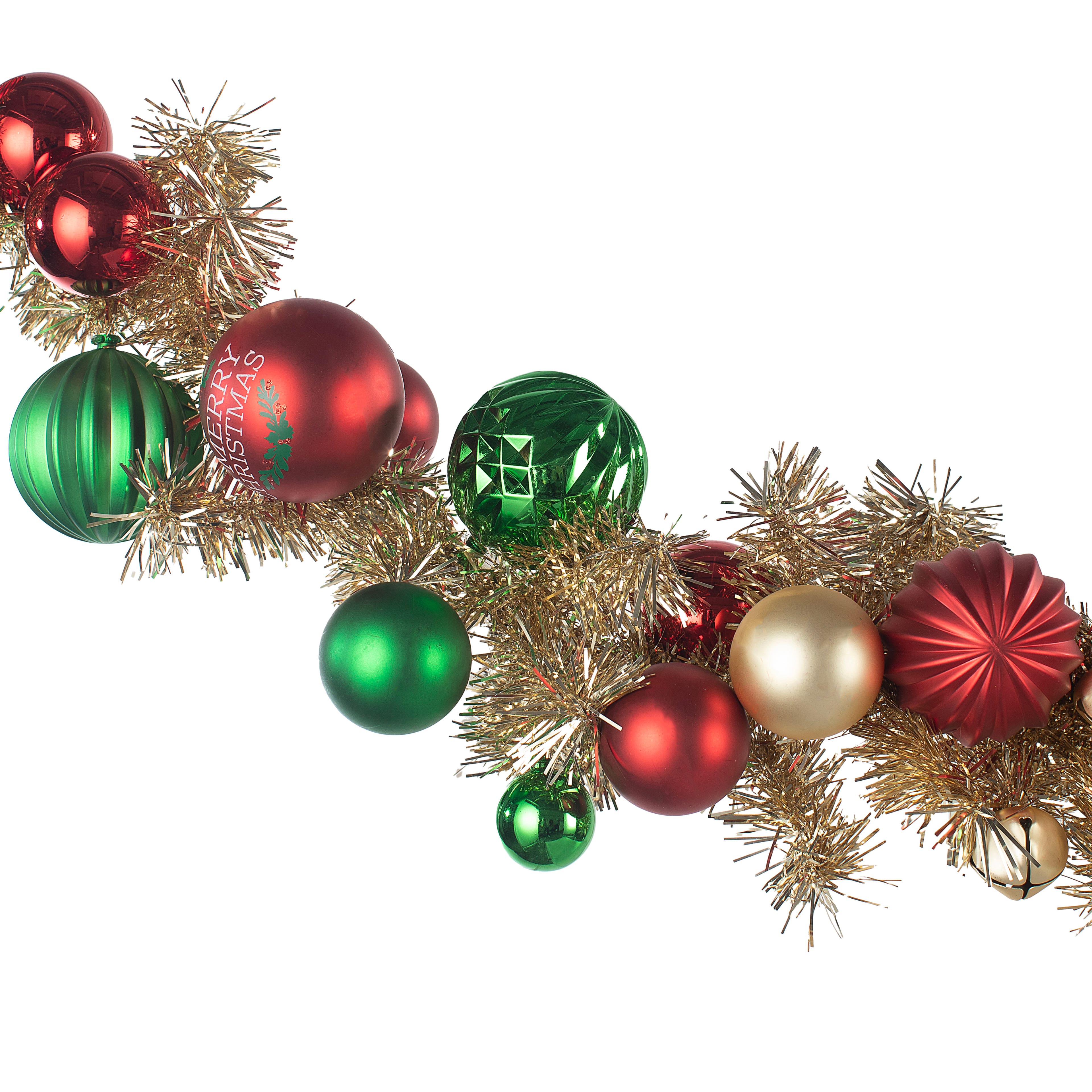 6ft. Red, Green &#x26; Gold Ornament &#x26; Tinsel Garland by Ashland&#xAE;