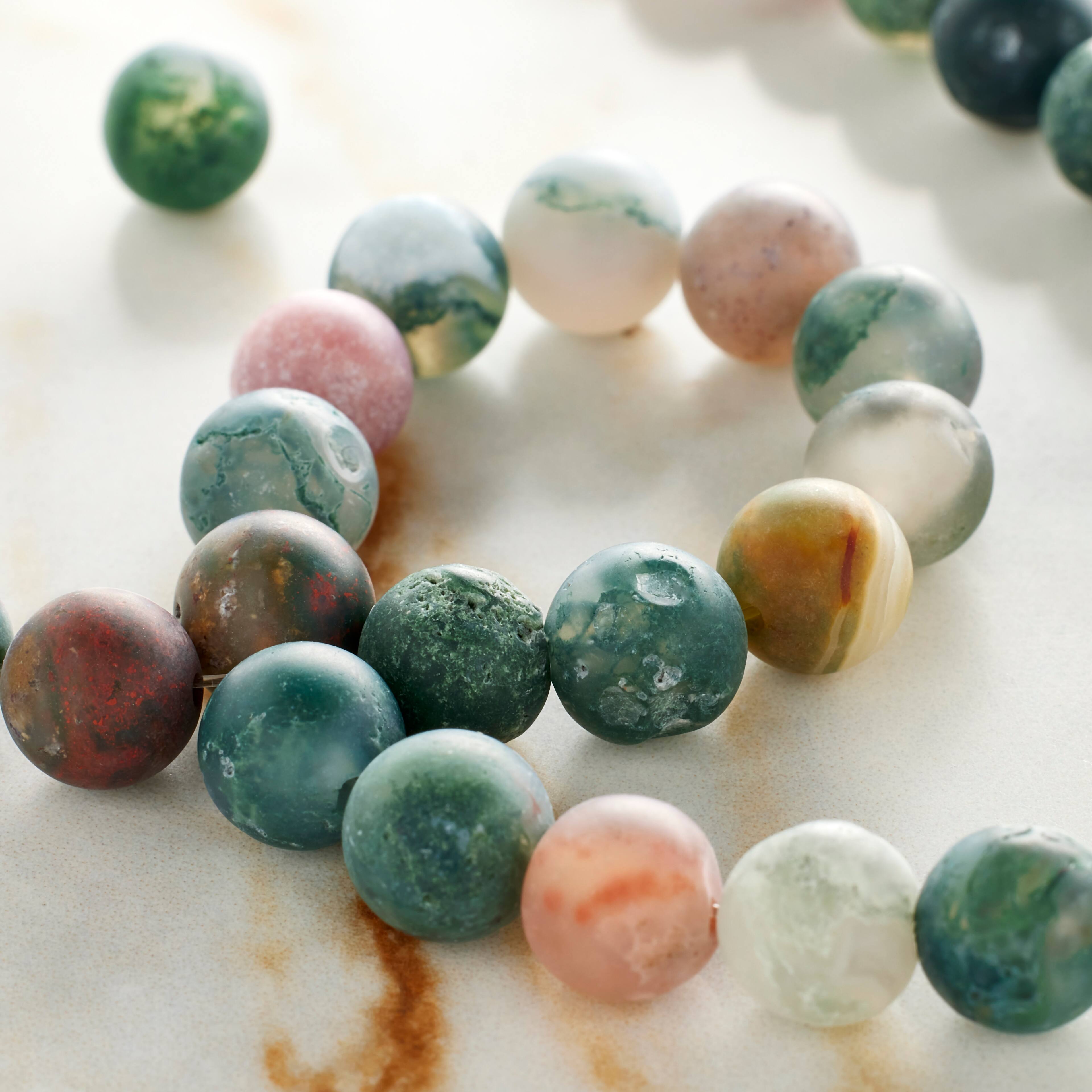 12 Pack: Multicolor Fancy Jasper Round Beads, 8mm by Bead Landing™