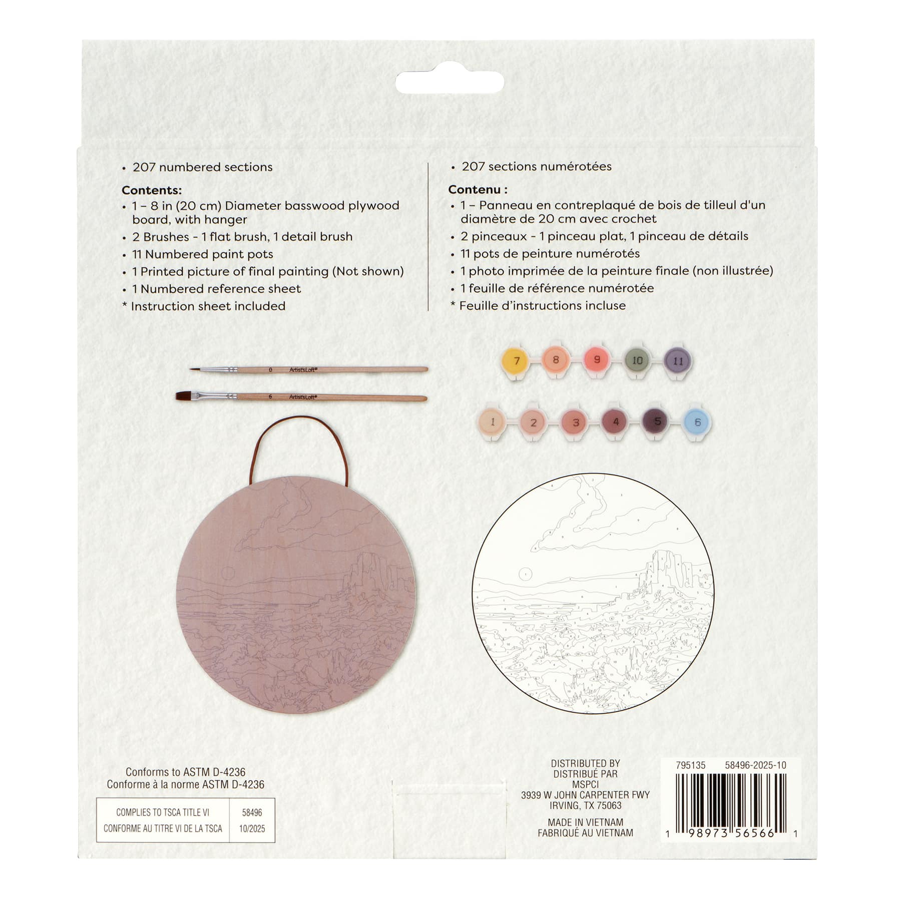 Desert Sunset Paint-by-Number Plywood Surface Kit by Artist's Loft®