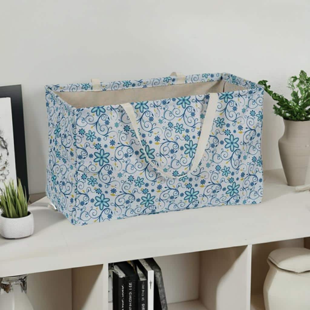 Household Essentials Krush® Blue Floral Canvas Tote