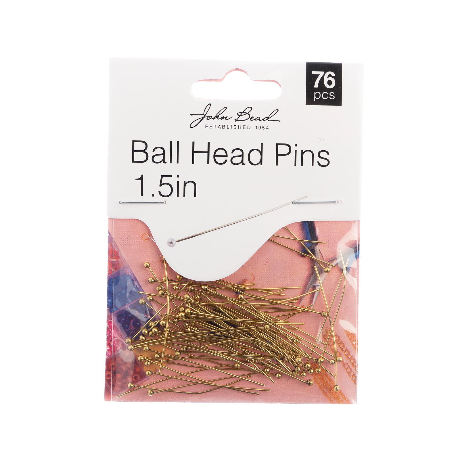 John Bead Must Have Findings 1.5" Ball Head Pins, 76ct.