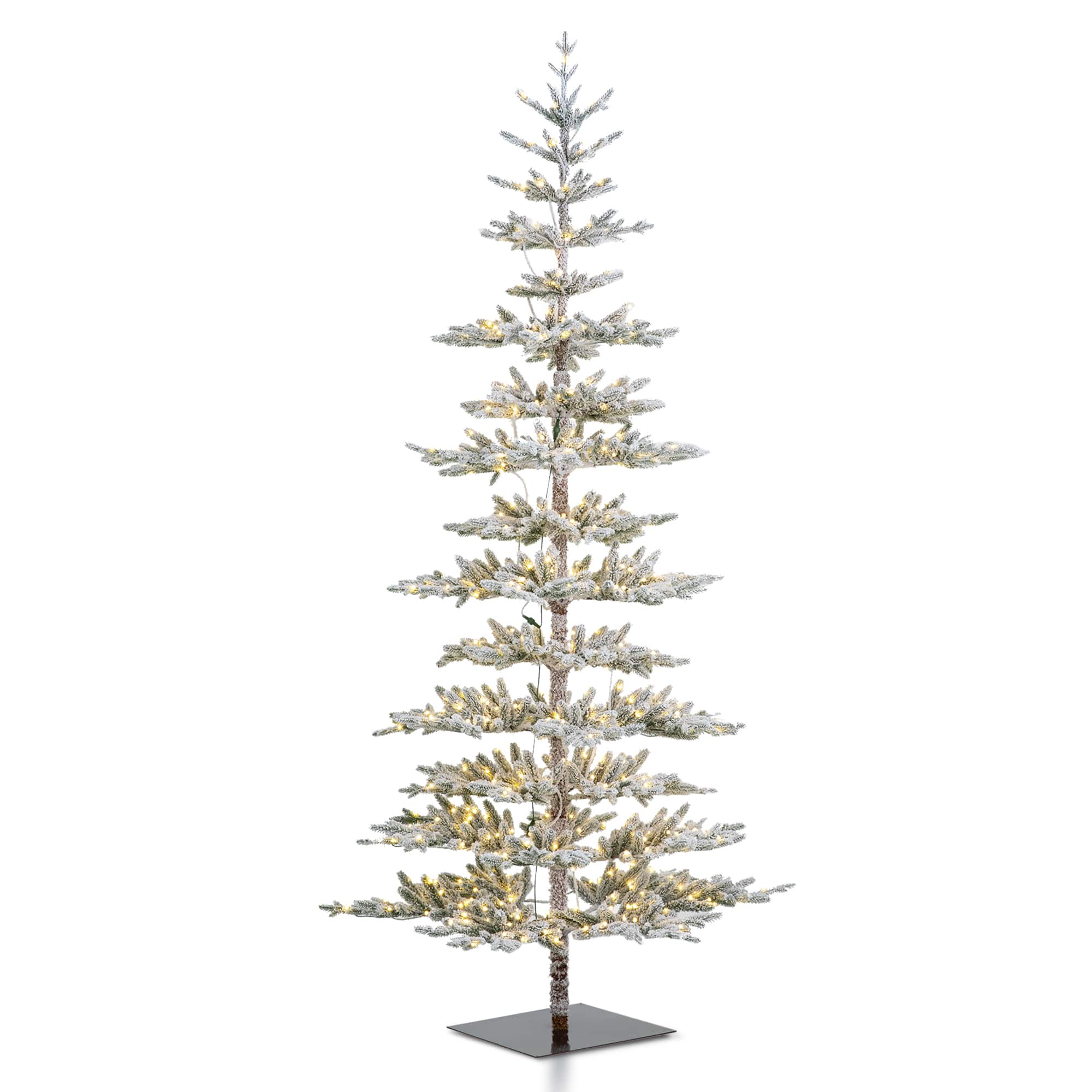 Glitzhome 8ft/10ft Pre-Lit Deluxe White Pine Slim Christmas Tree with Remote  Controller - On Sale - Bed Bath & Beyond - 37904905