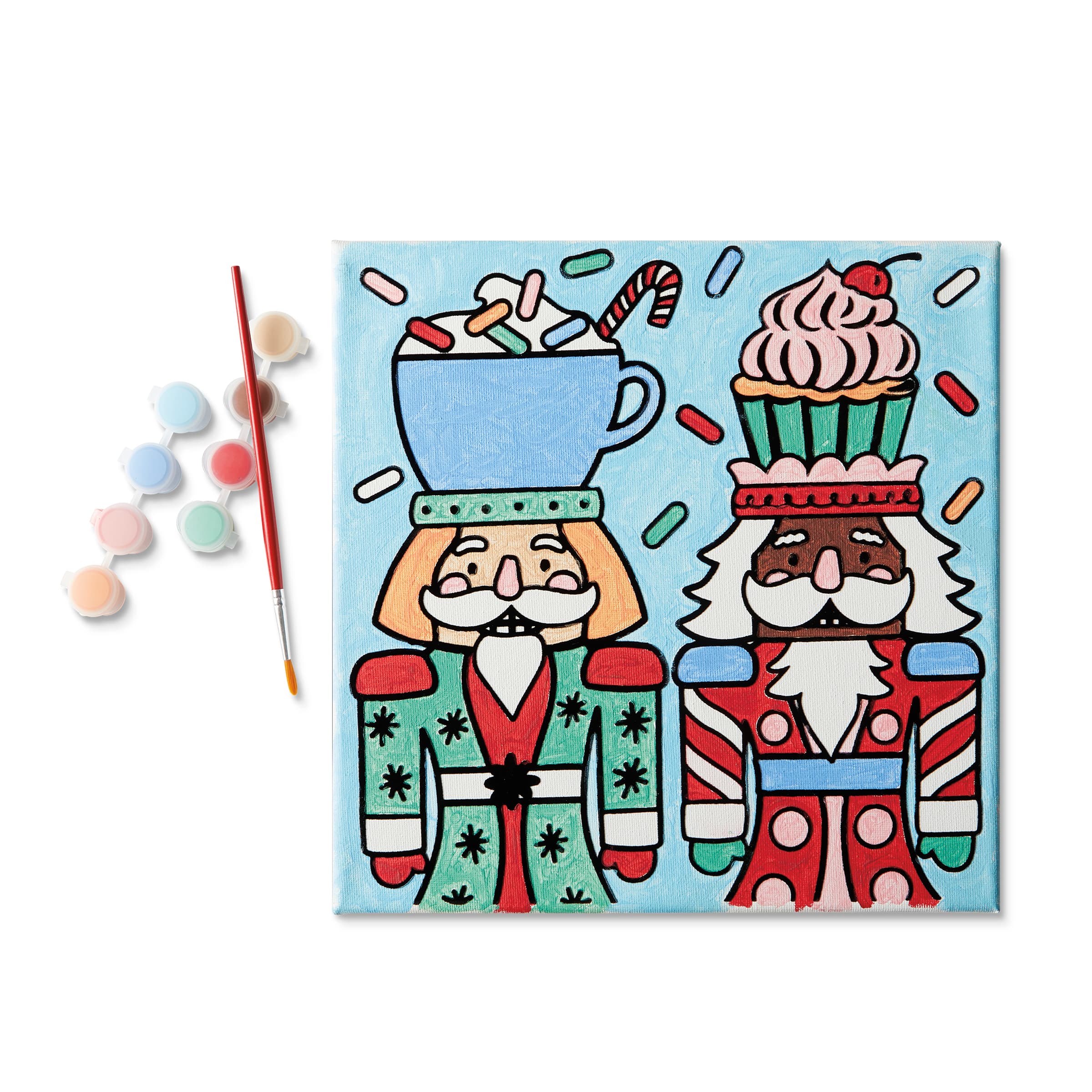 Sprinkles Nutcrackers Flocked Canvas Painting Kit by Creatology&#x2122;