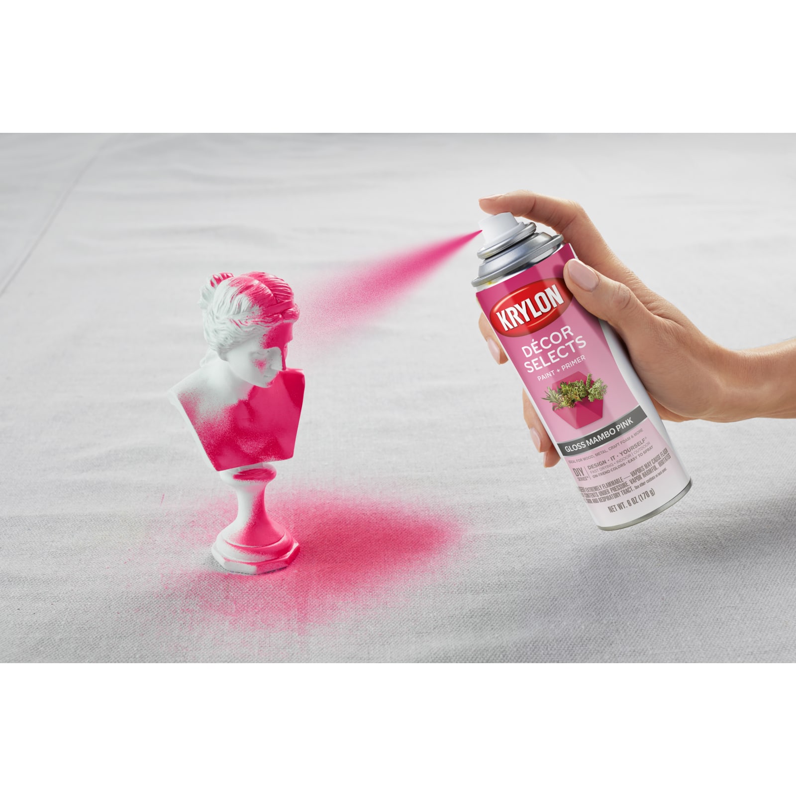 Krylon Decor Selects Gloss White Spray Paint and Primer In One (NET WT.  6-oz) in the Spray Paint department at