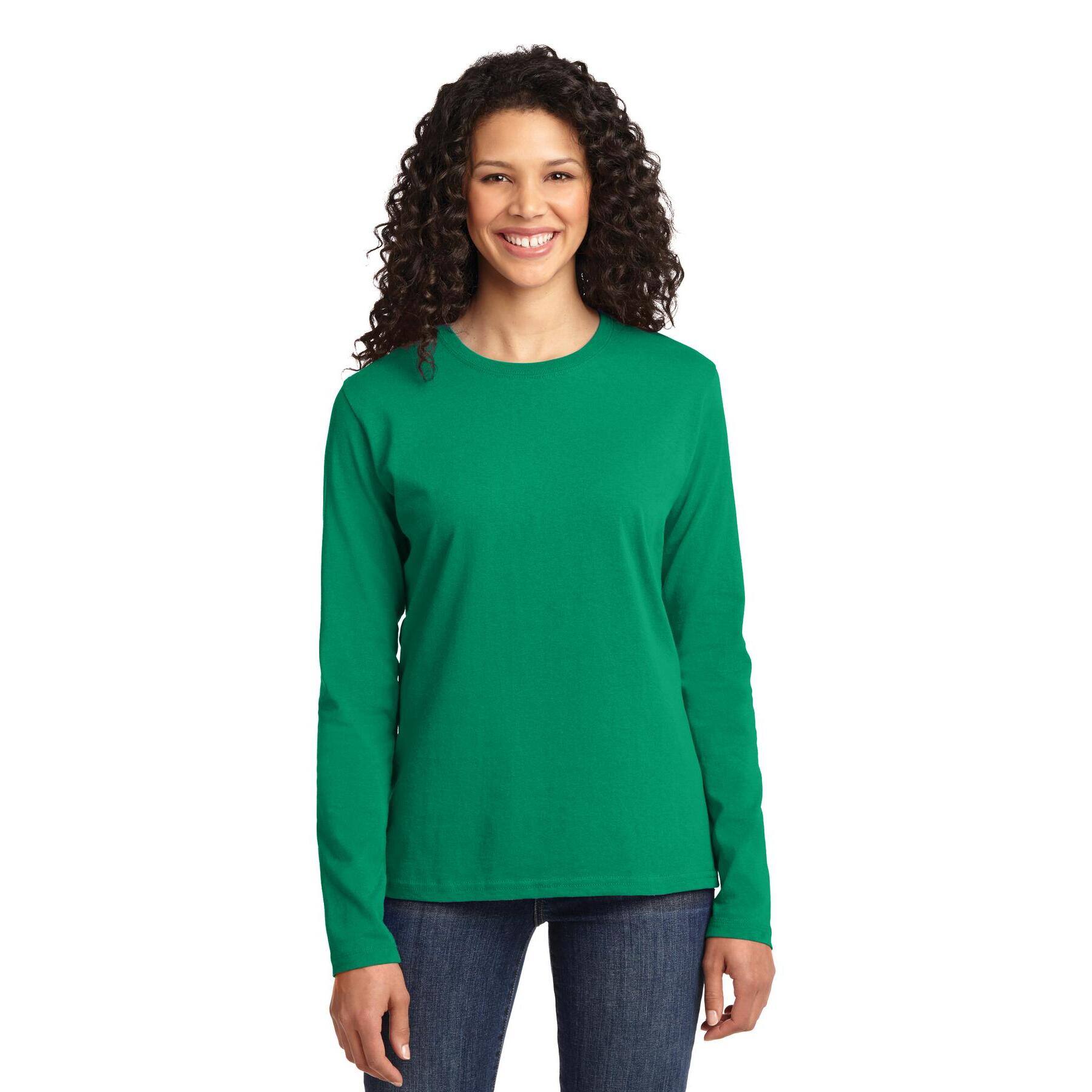 Port & Company® Core Cotton Colors Long Sleeve Ladies T-Shirt
