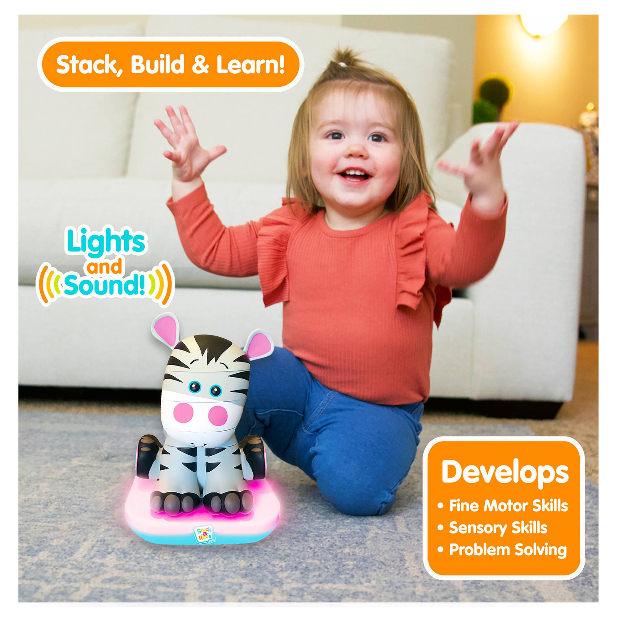 Stack-a-Roos Pals™ Baby Zebra Stacking Animal Tower