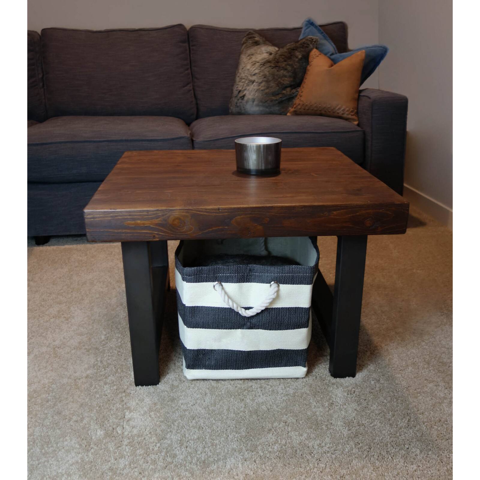 DII® Large Striped Rectangle Woven Paper Storage Basket