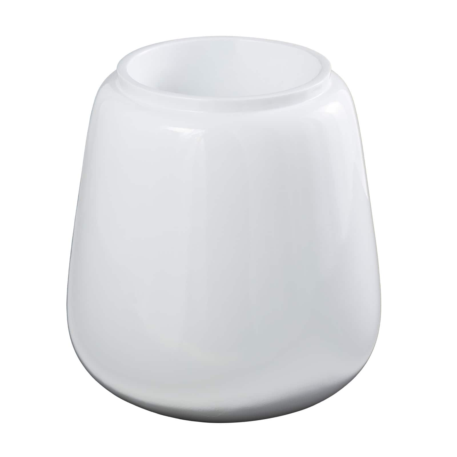 20&#x22; White Modern Wide Floor Vase