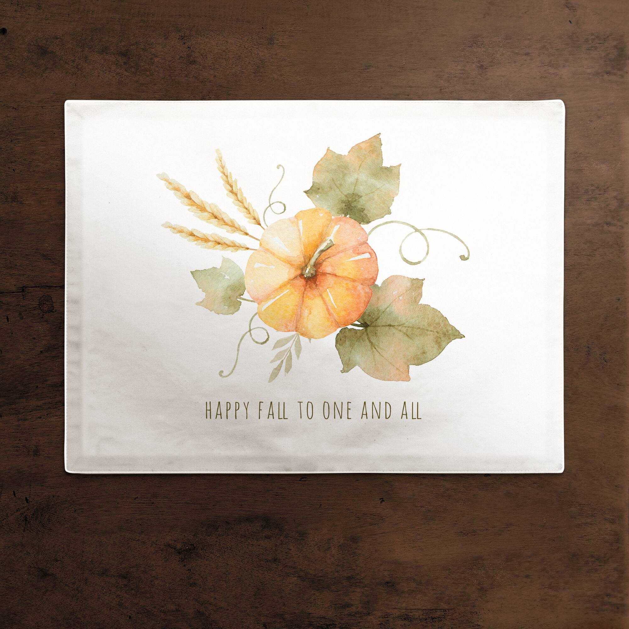 Happy Fall Pumpkin Polyester Twill Placemat