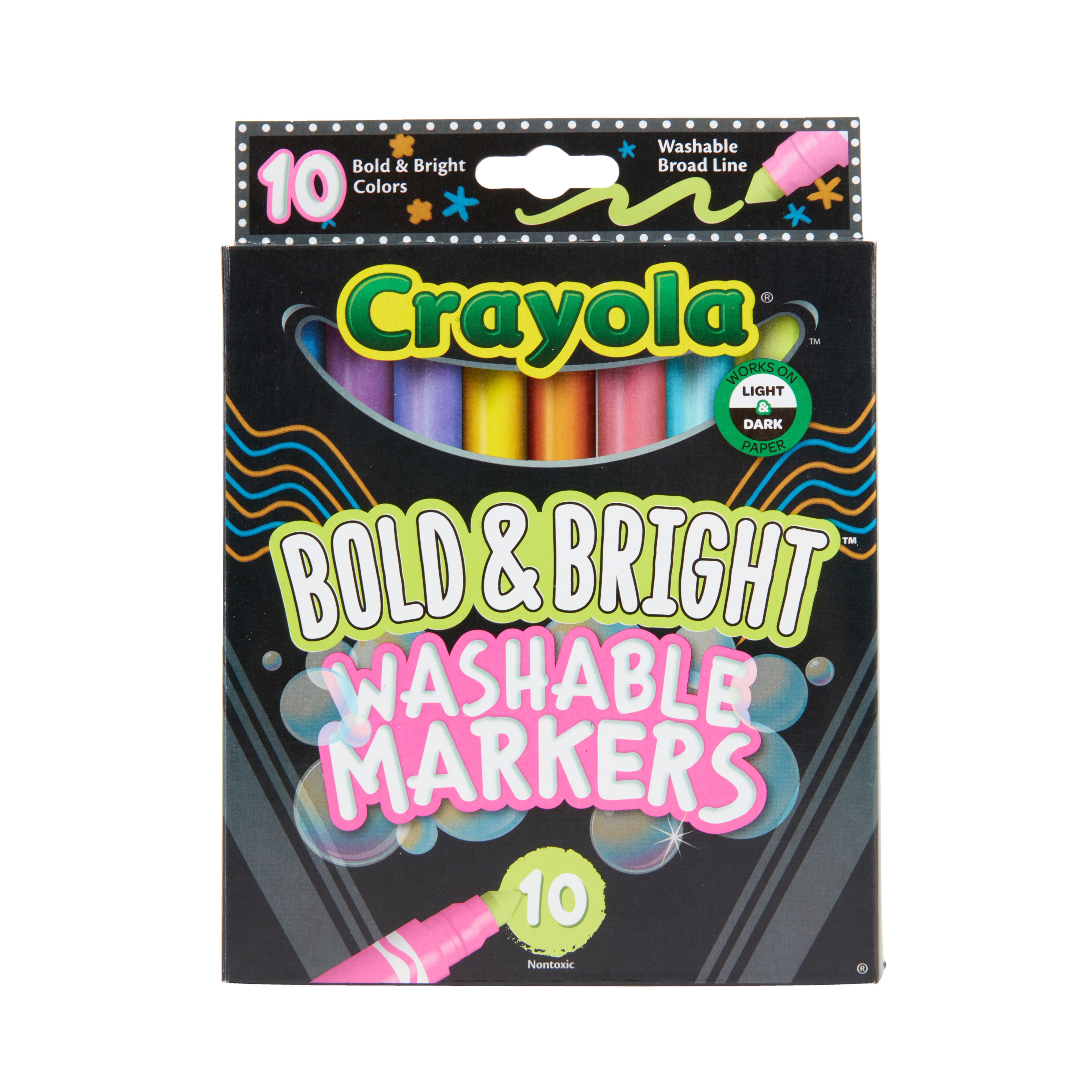 Crayola&#xAE; Bold &#x26; Bright Broad Line Washable Markers, 10ct.