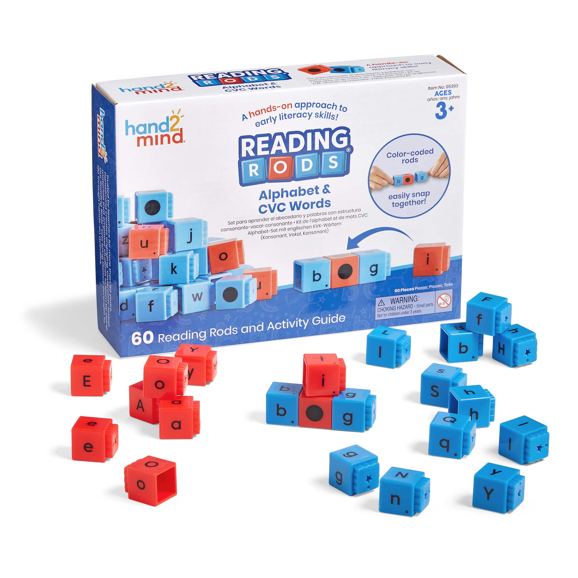 hand2mind Reading Rods® Alphabet & CVC Words Set