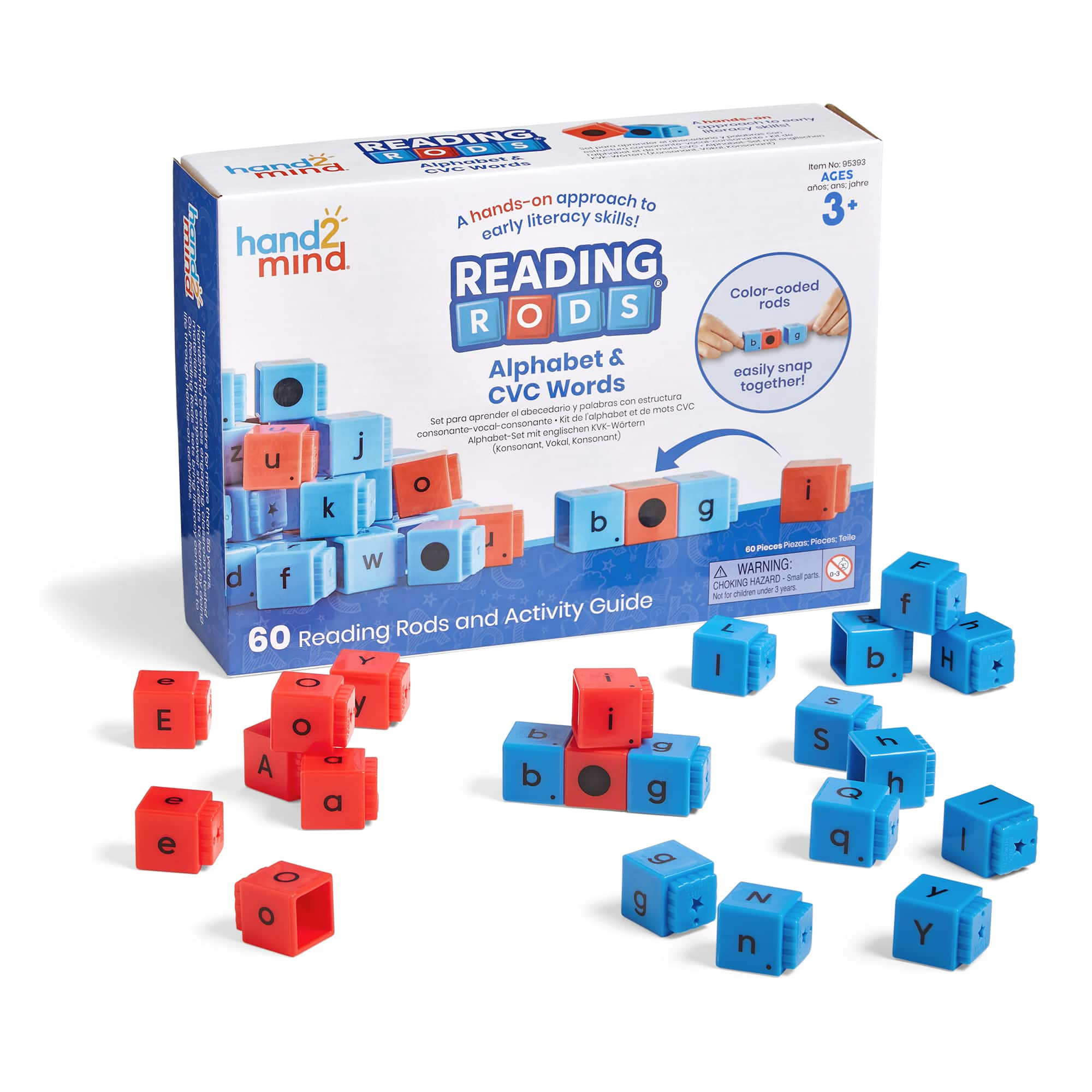 hand2mind Reading Rods&#xAE; Alphabet &#x26; CVC Words Set