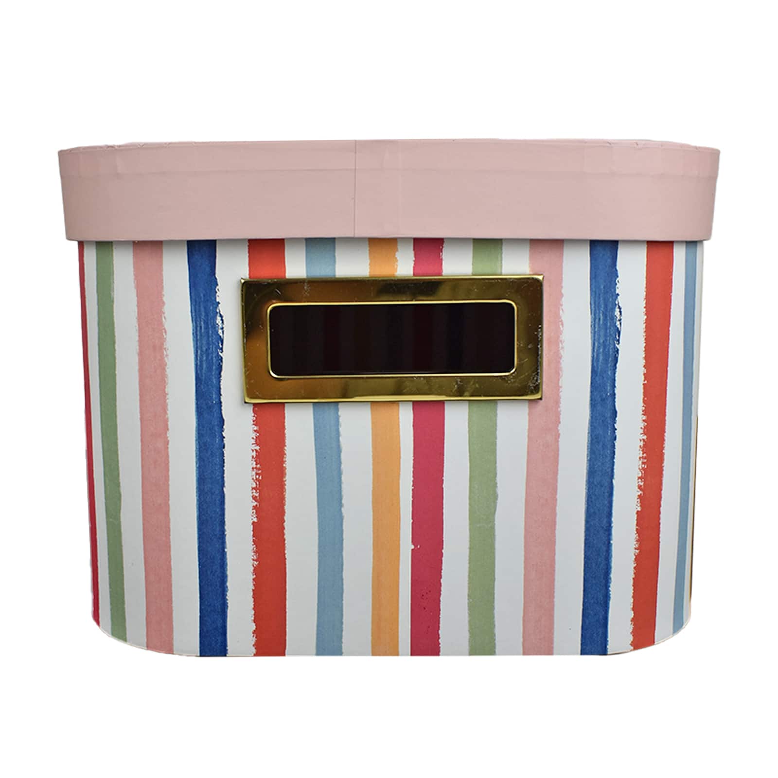 Medium Paint Striped Curved Edge Decorative Box by Ashland&#xAE;