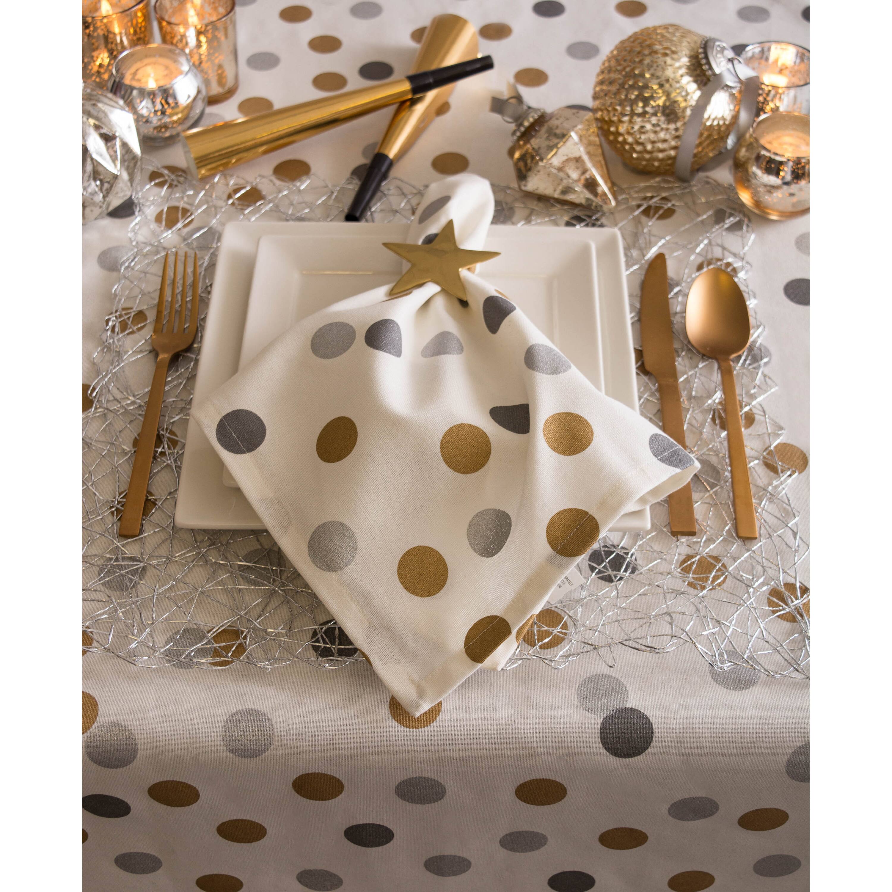 DII® 84" Metallic Confetti Tablecloth