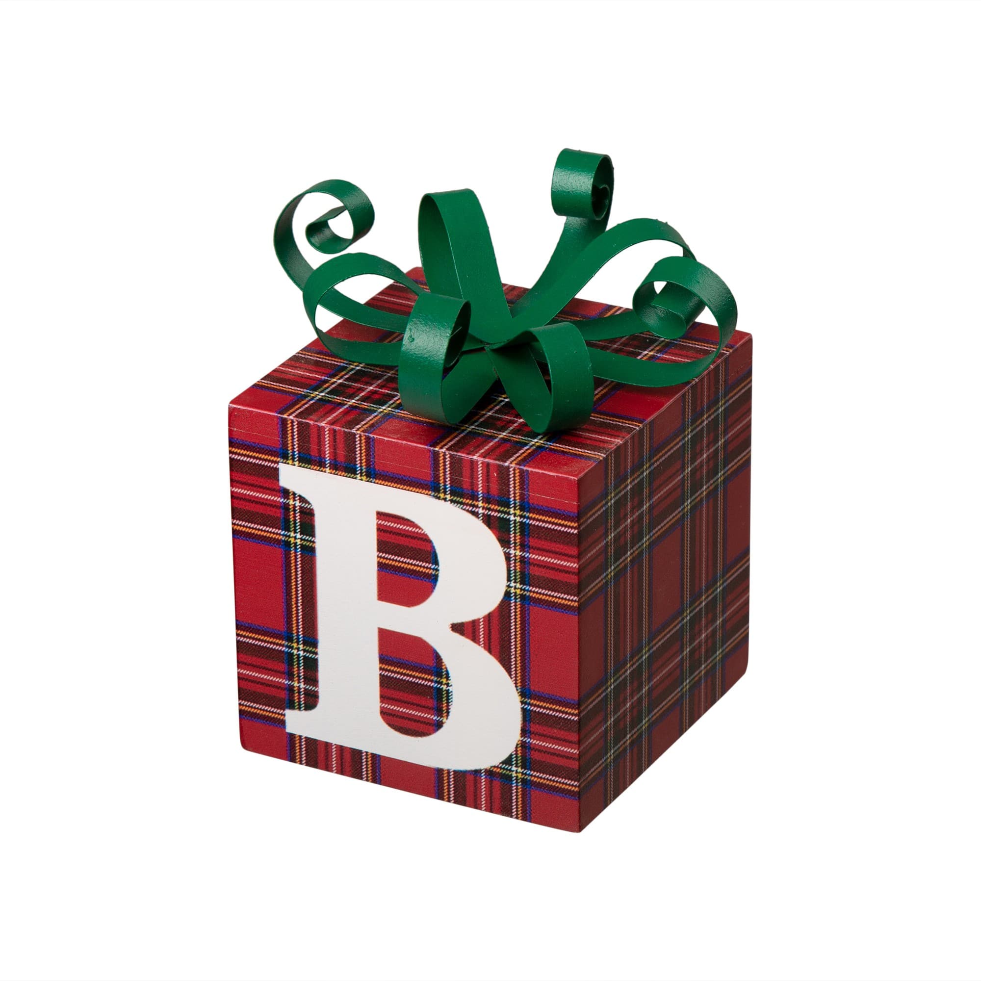 Glitzhome® 3.5ft. Wooden Plaid Believe Porch Décor