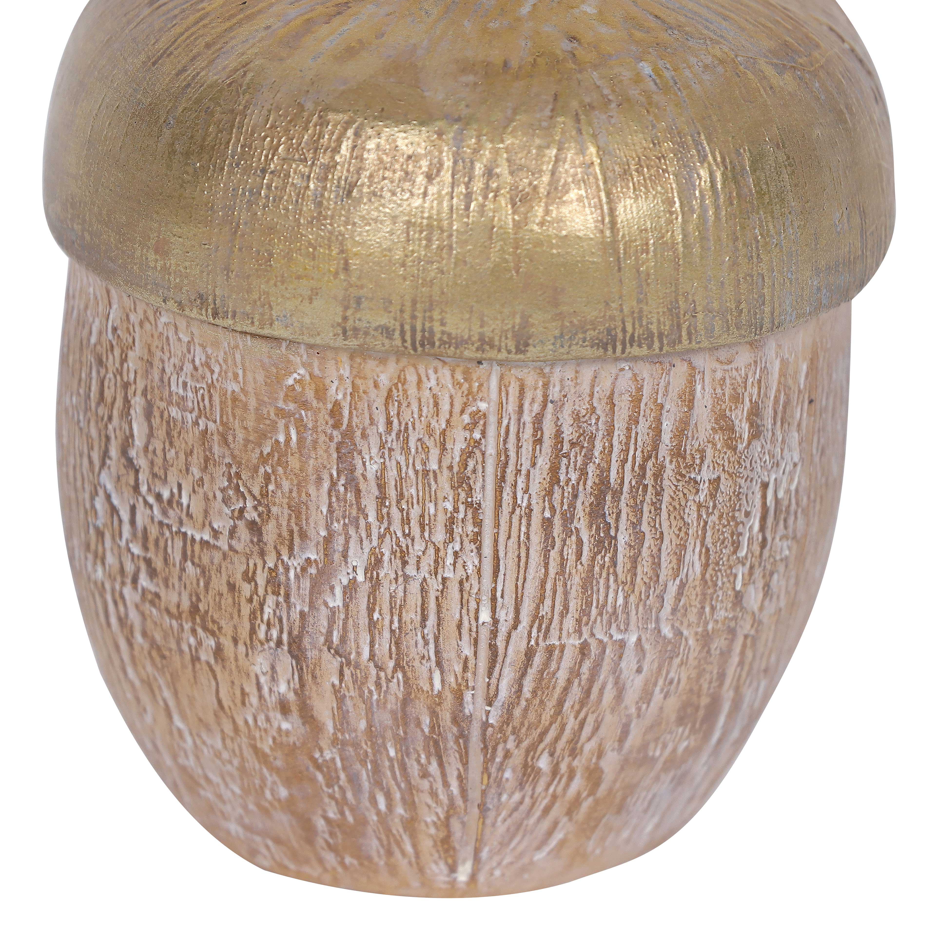 3.75&#x22; Gold Acorn Tabletop D&#xE9;cor by Ashland&#xAE;