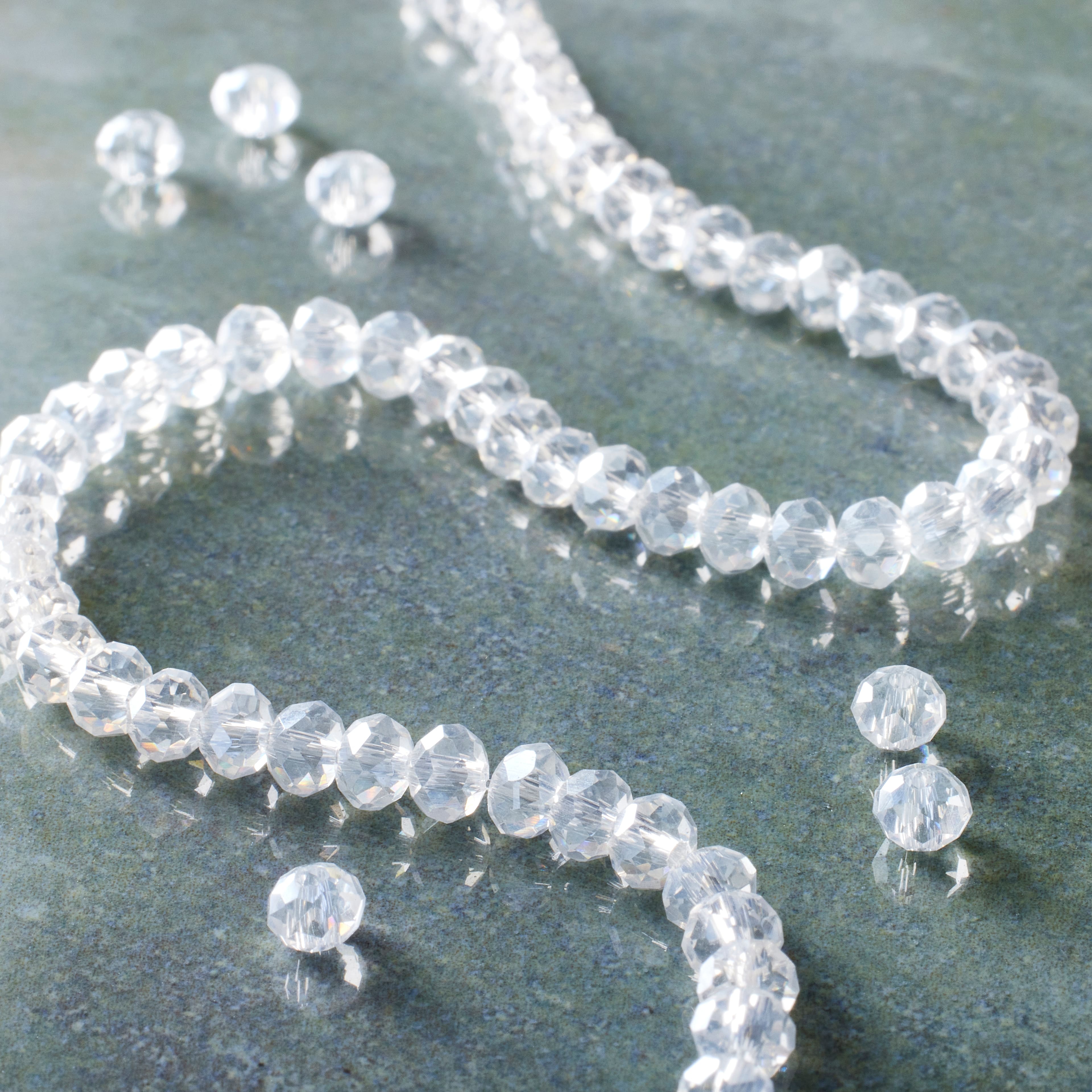 12 Pack: Crystal Faceted Rondelle Beads, 4mm by Bead Landing&#x2122;