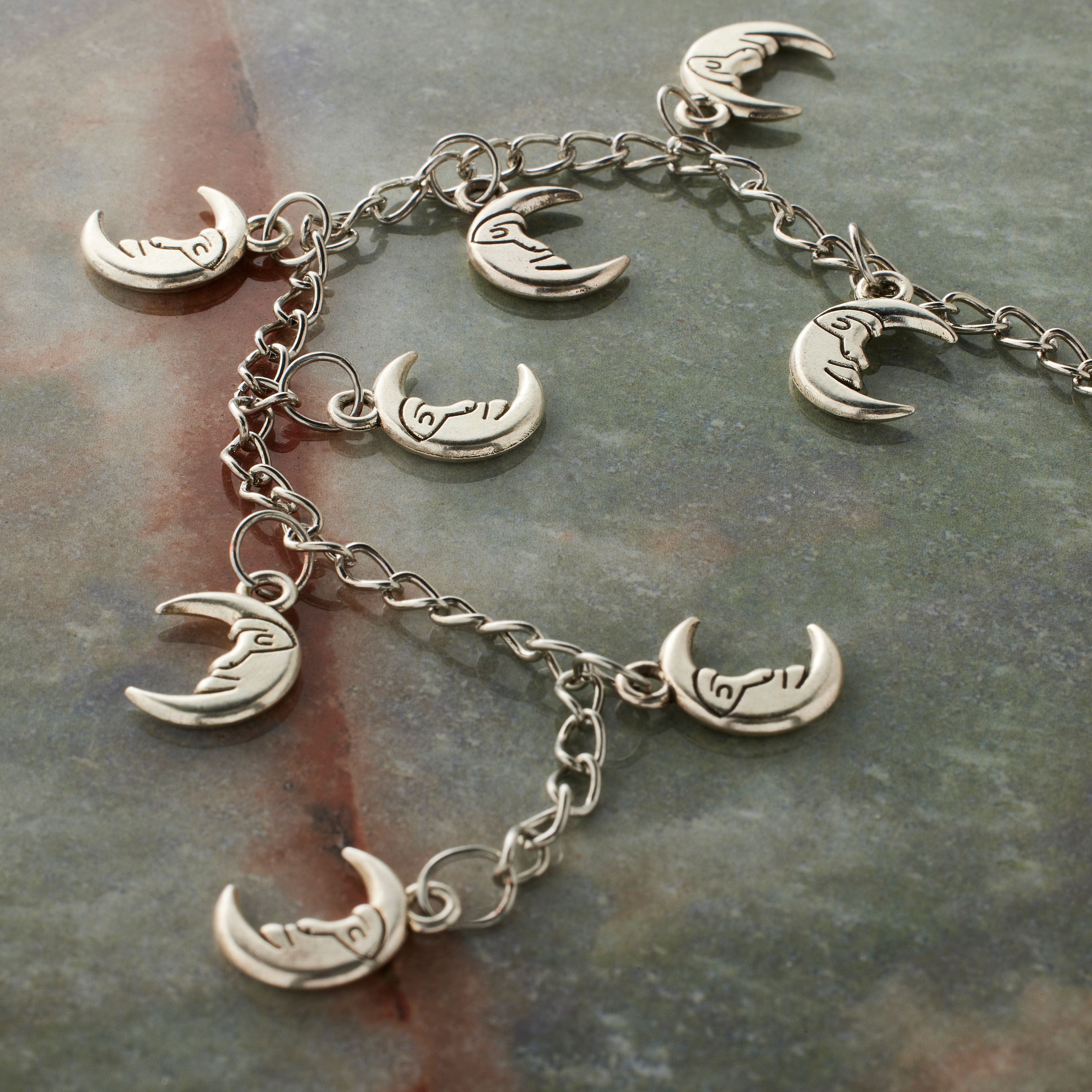 Silver Metal Moon Charms, 16mm by Bead Landing™