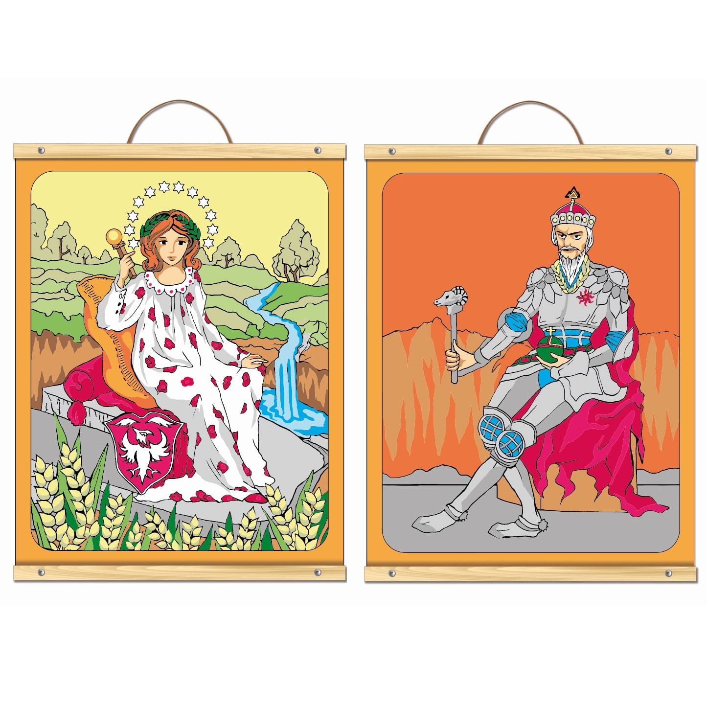 8&#x22; x 10&#x22; Emperor &#x26; Empress Tarot Paint-by-Number Kit by Artist&#x27;s Loft&#xAE;