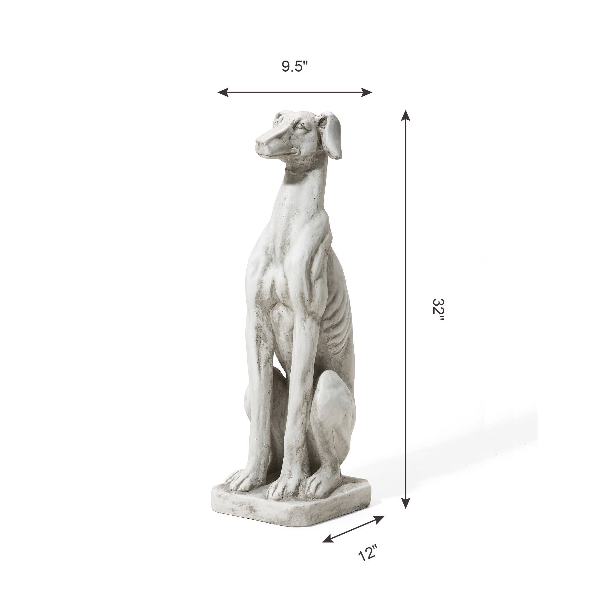 Glitzhome&#xAE; 32&#x22; Sitting Dog Garden Statues, 2ct.