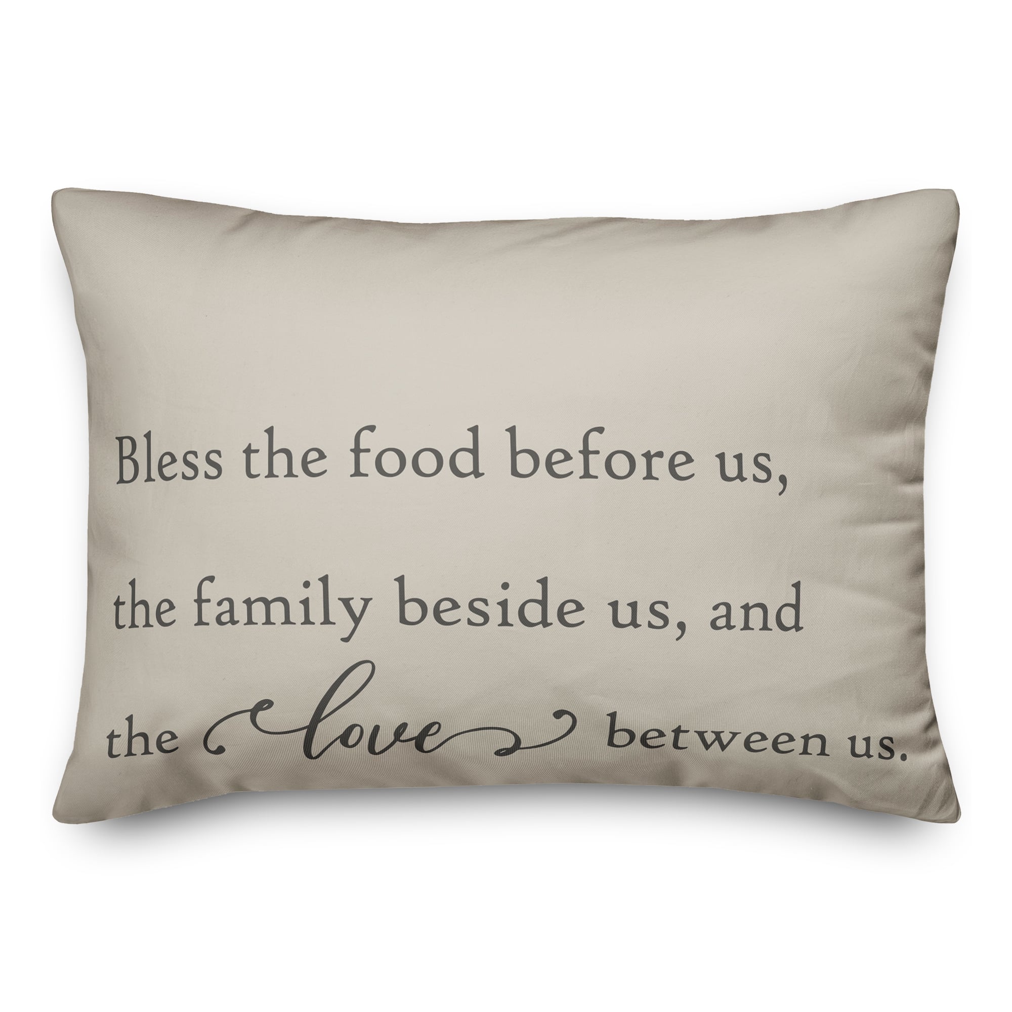 Bless the Food Before Us 14" x 20" Throw Pillow