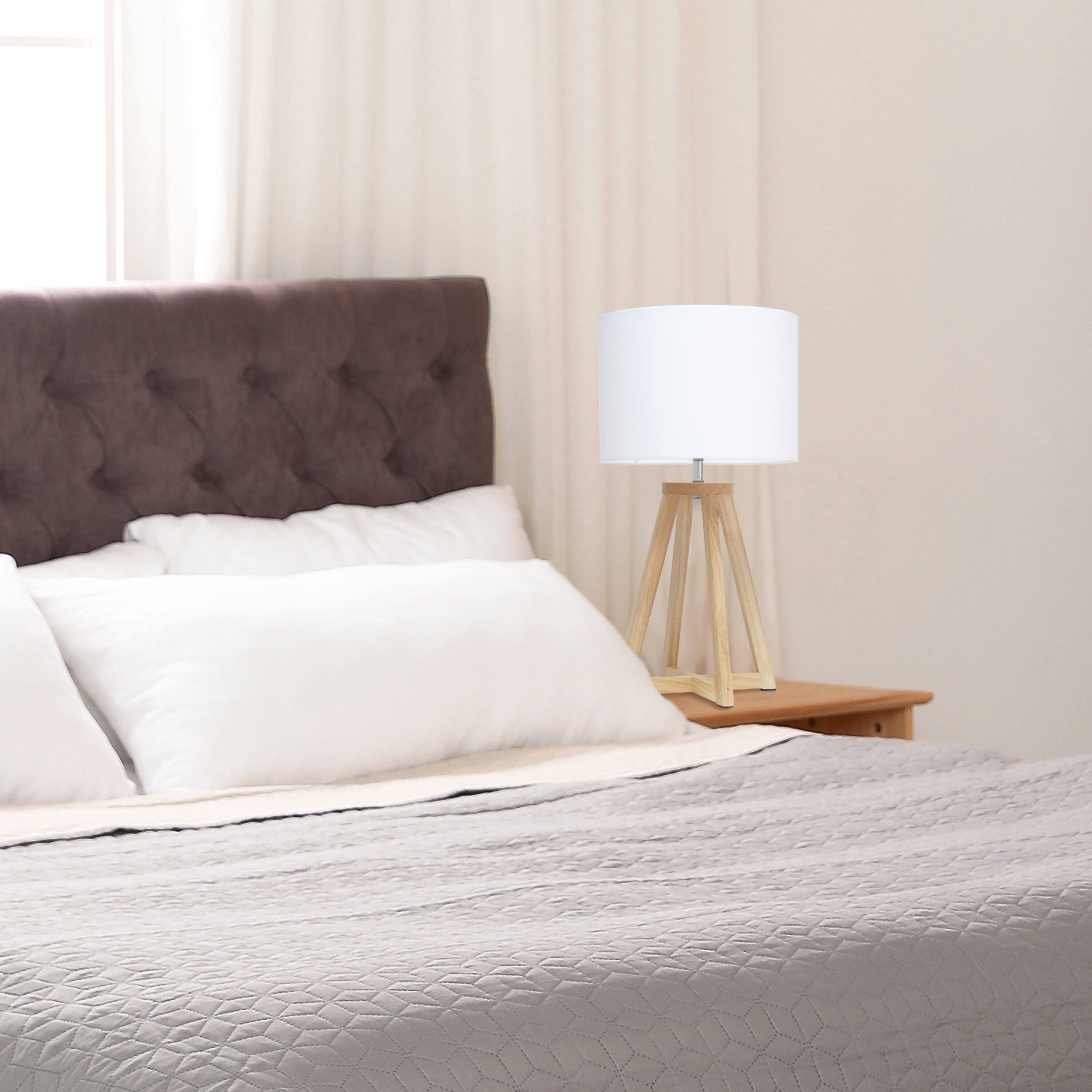 Simple Designs 19&#x22; Interlocked Triangular Table Lamp with White Shade