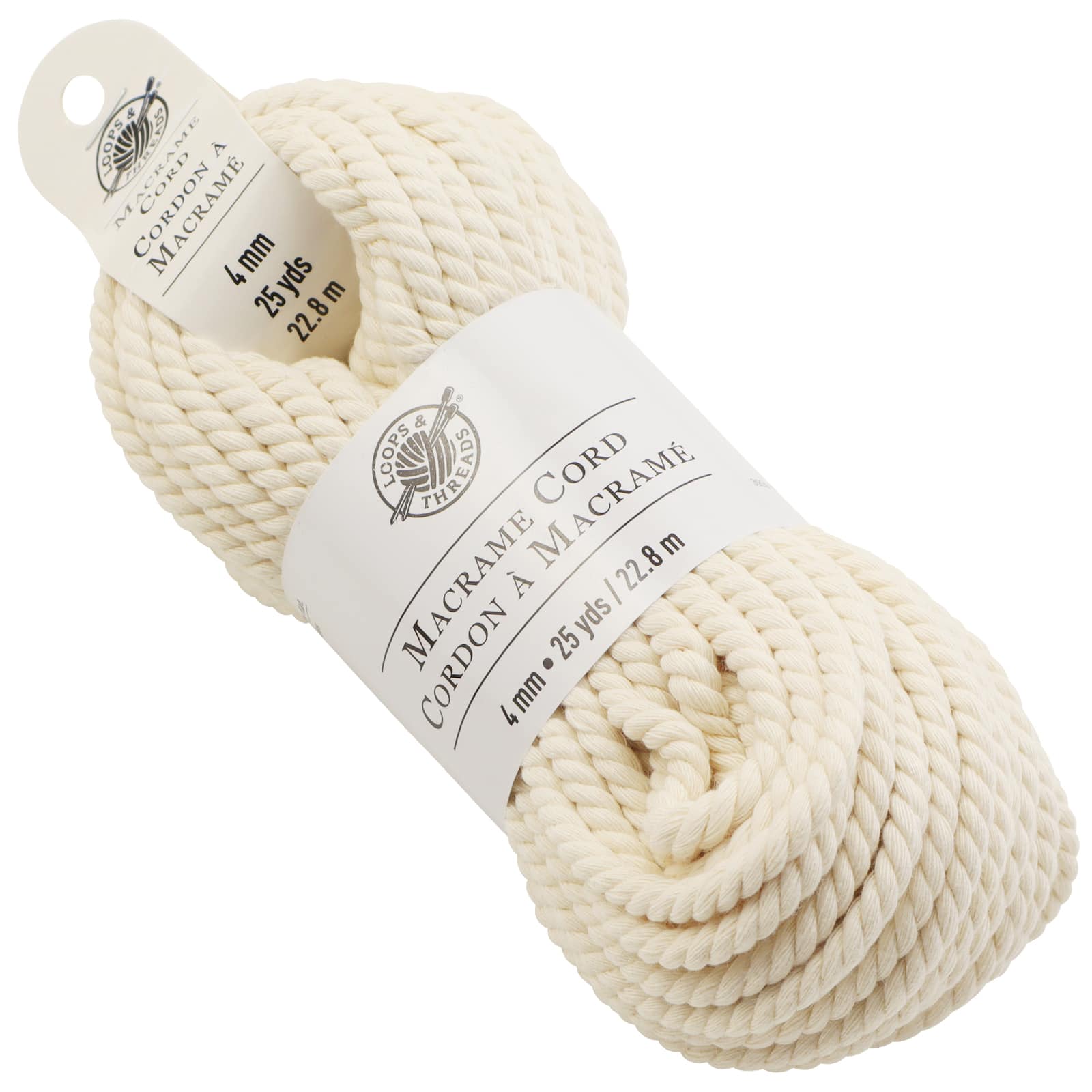 12 Pack: Macramé Cotton Cord by Loops & Threads®, 25yd.
