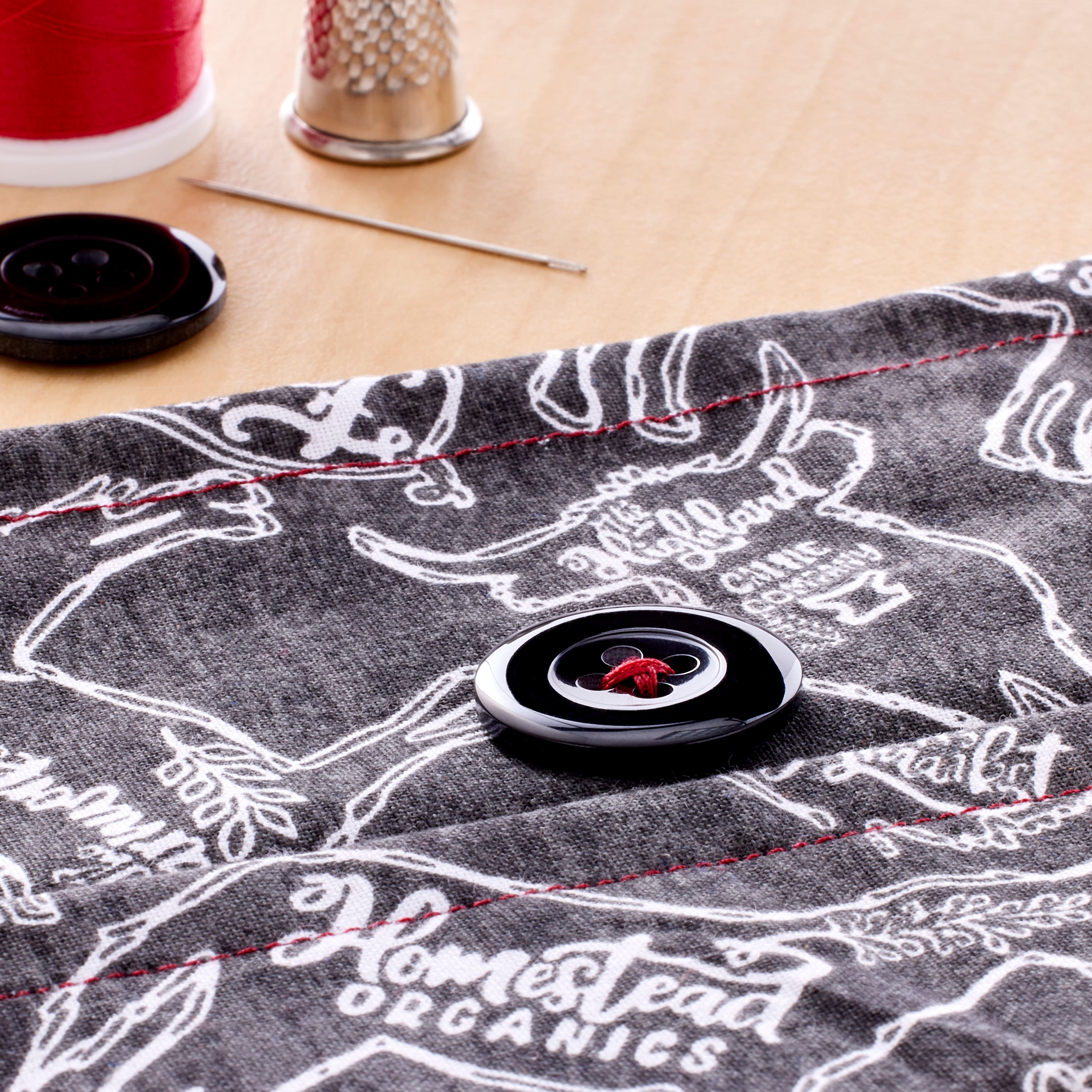 1" Black Buttons, 2ct. by Loops & Threads™