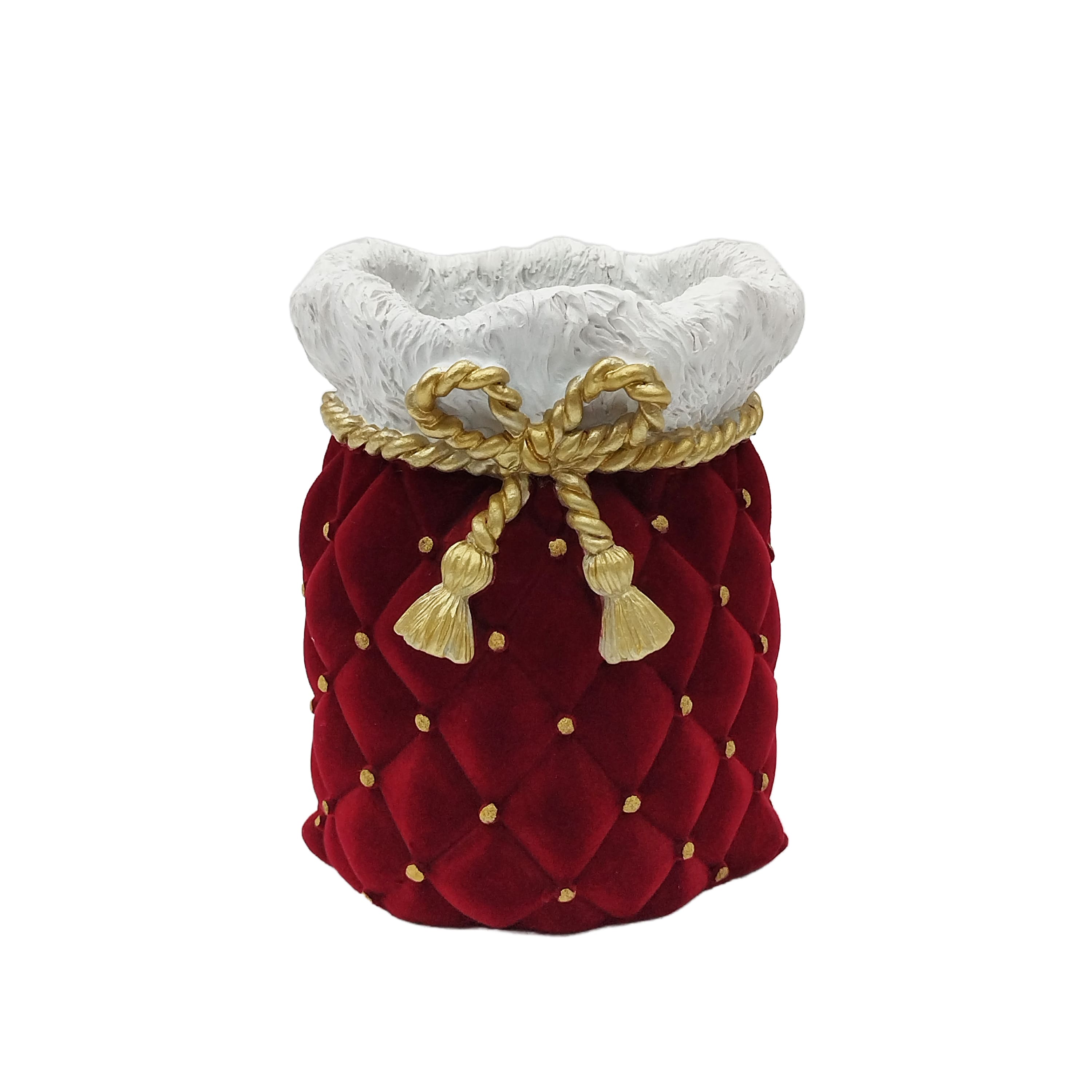 7&#x22; Red &#x26; White Santa Bag Tabletop D&#xE9;cor by Ashland&#xAE;