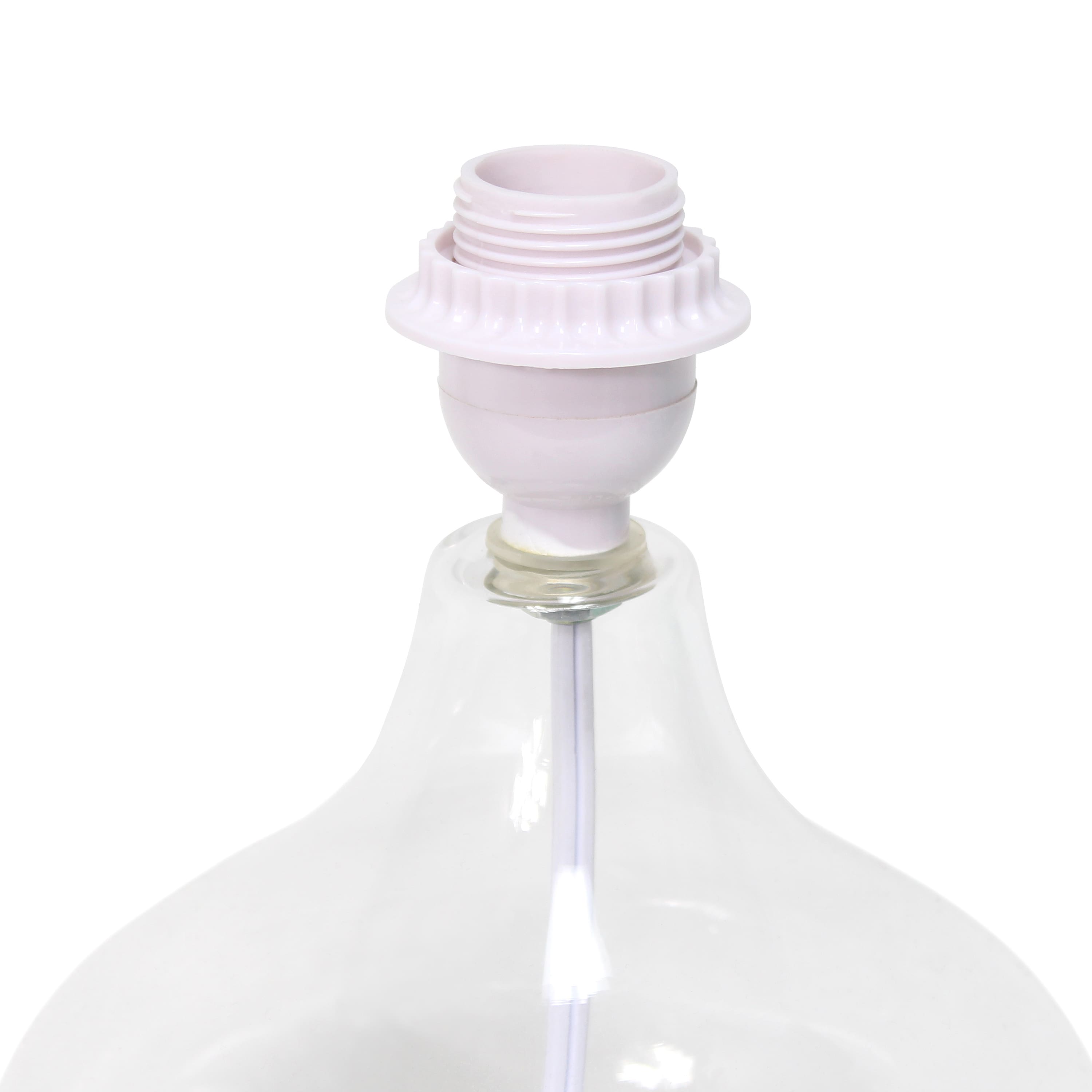 Simple Designs™ 14" Glass Raindrop Table Lamp with White Shade