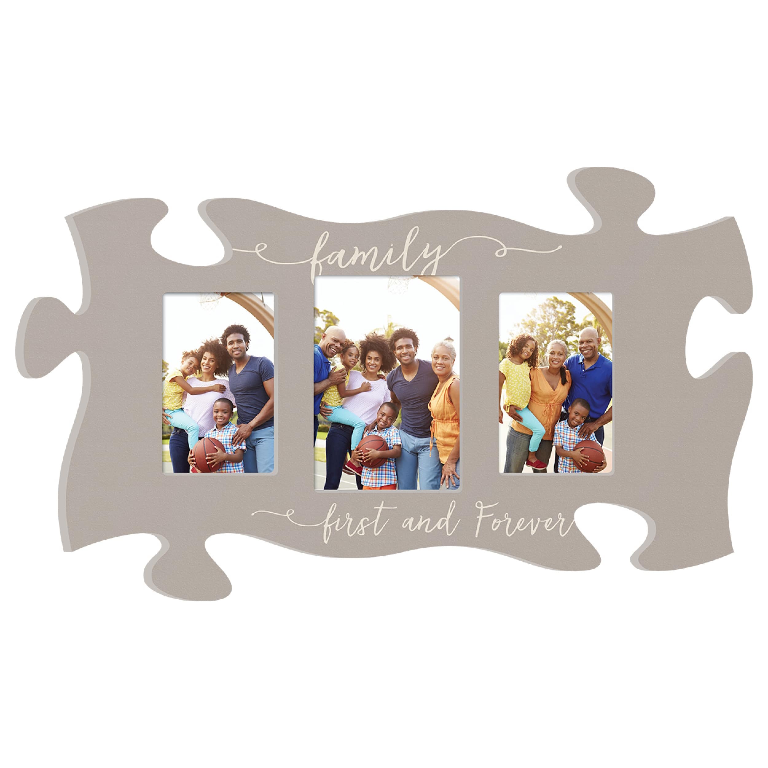 P. Graham Dunn 3 Opening Family First Puzzle Piece Collage Frame
