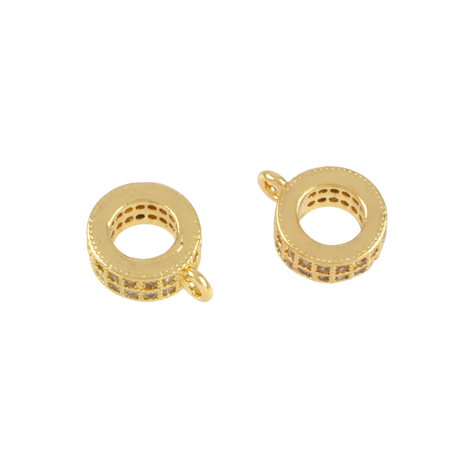 Gold Studded Circle Spacer Bails by Bead Landing&#x2122;