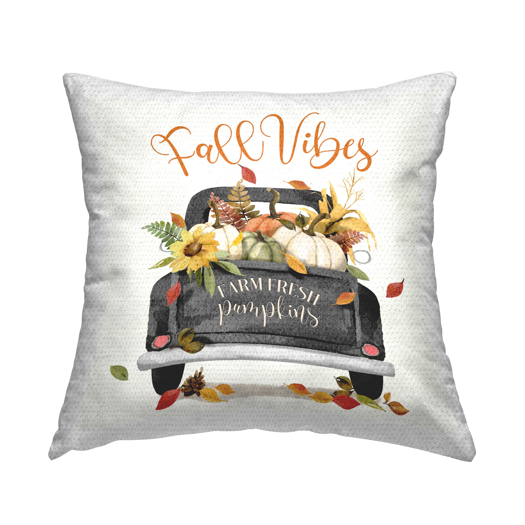 Stupell Industries Fall Vibes Truck Outdoor Printed Pillow