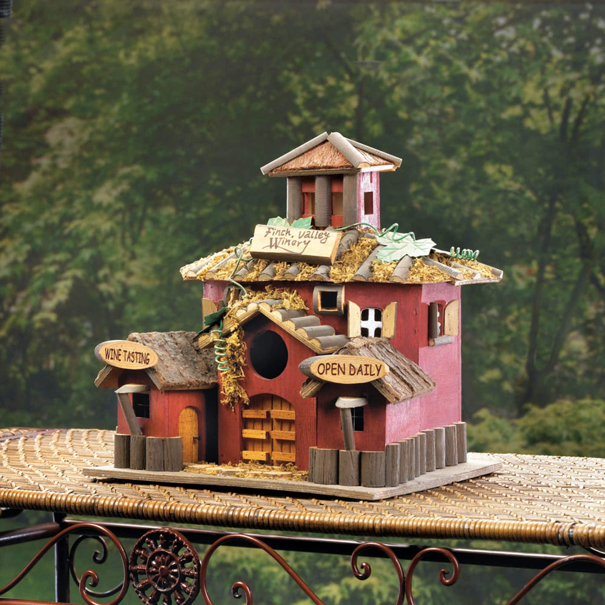 10.5&#x22; Finch Valley Winery Birdhouse