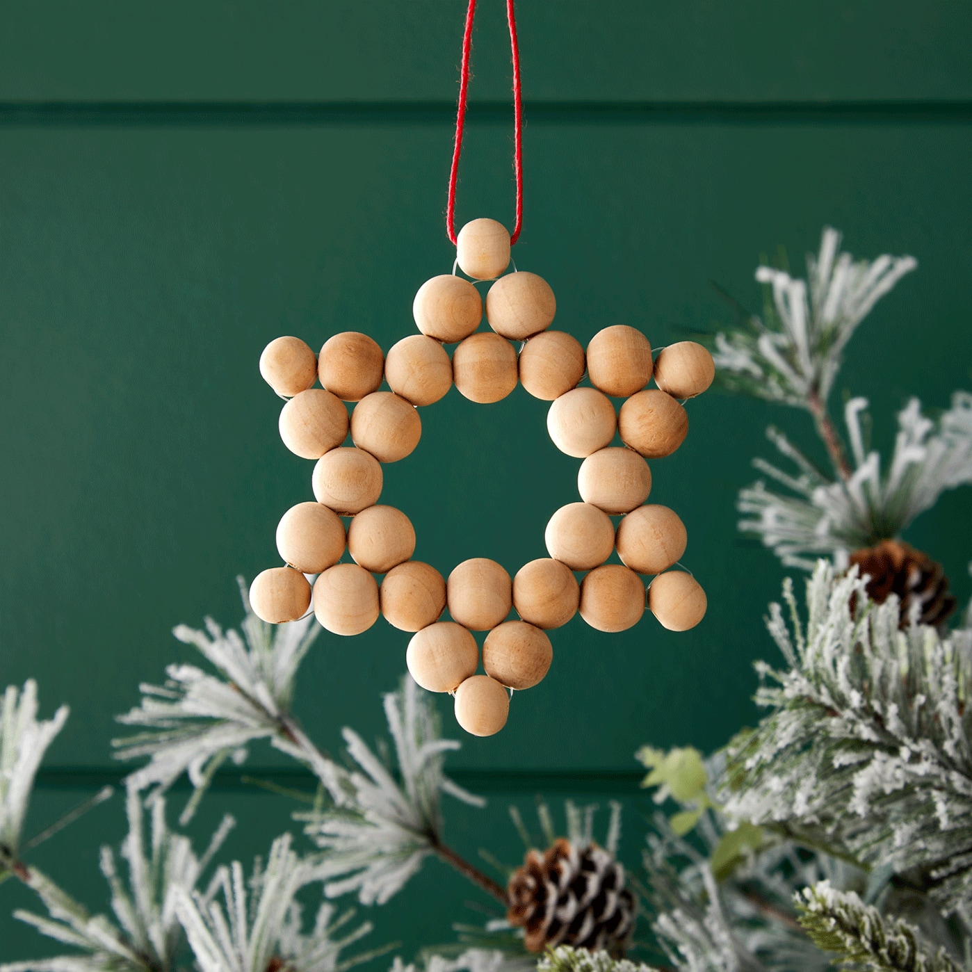 Star Wood Bead Ornament