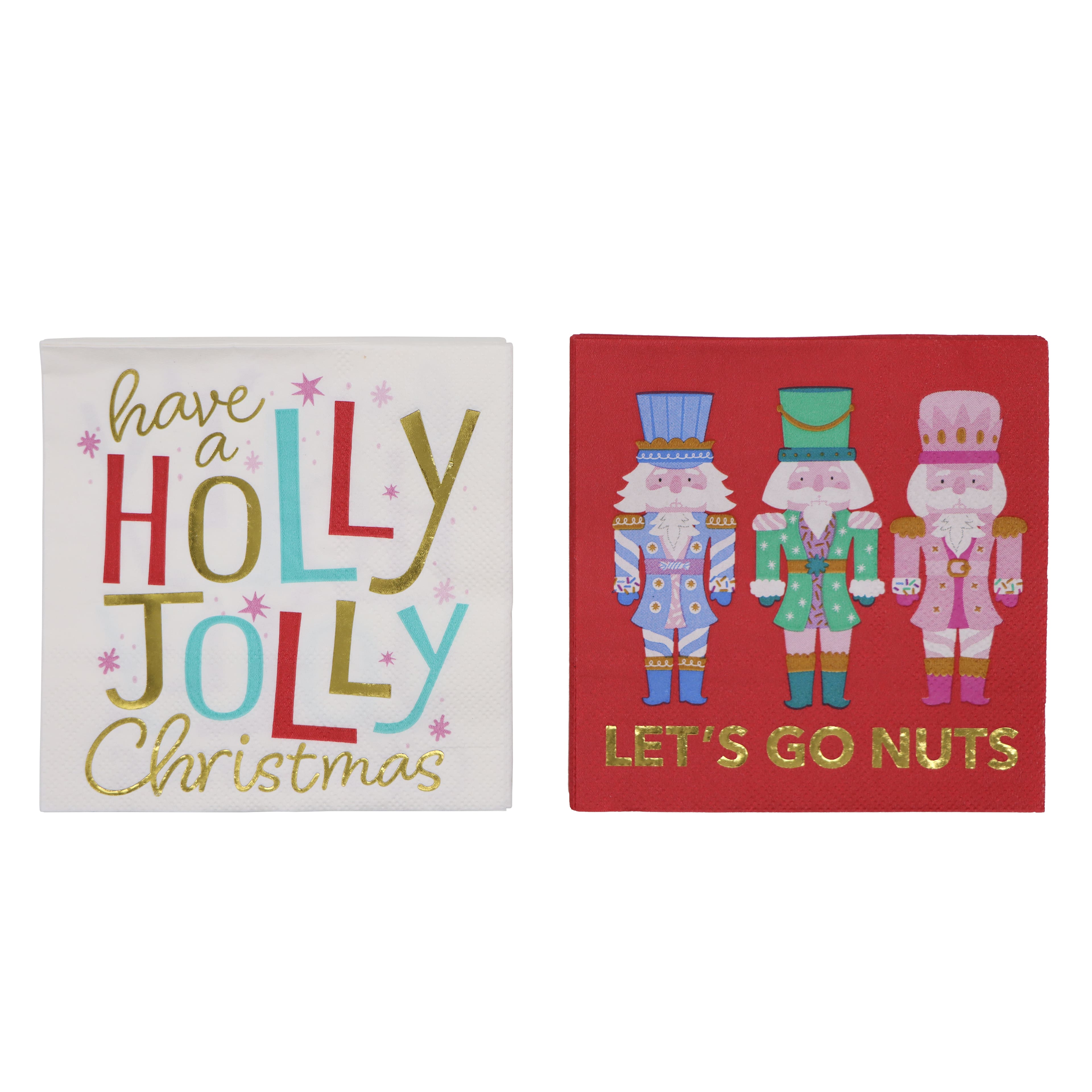 Assorted Holiday Paper Beverage Napkins by Celebrate It&#x2122;, 20pc.