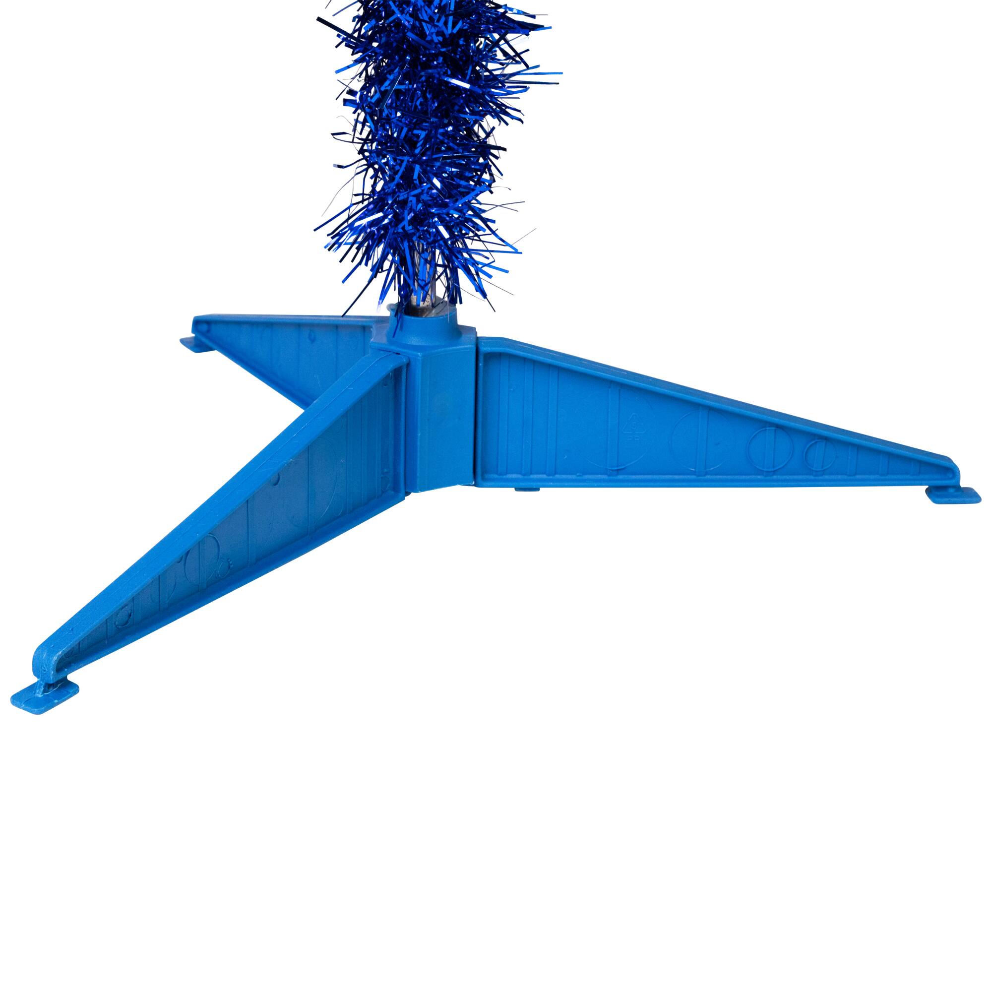 3ft. Pre-Lit Blue Tinsel Artificial Christmas Tree, Clear Lights