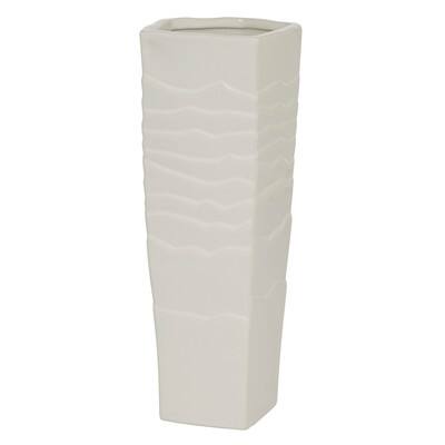 White Ceramic Contemporary Vase, 13