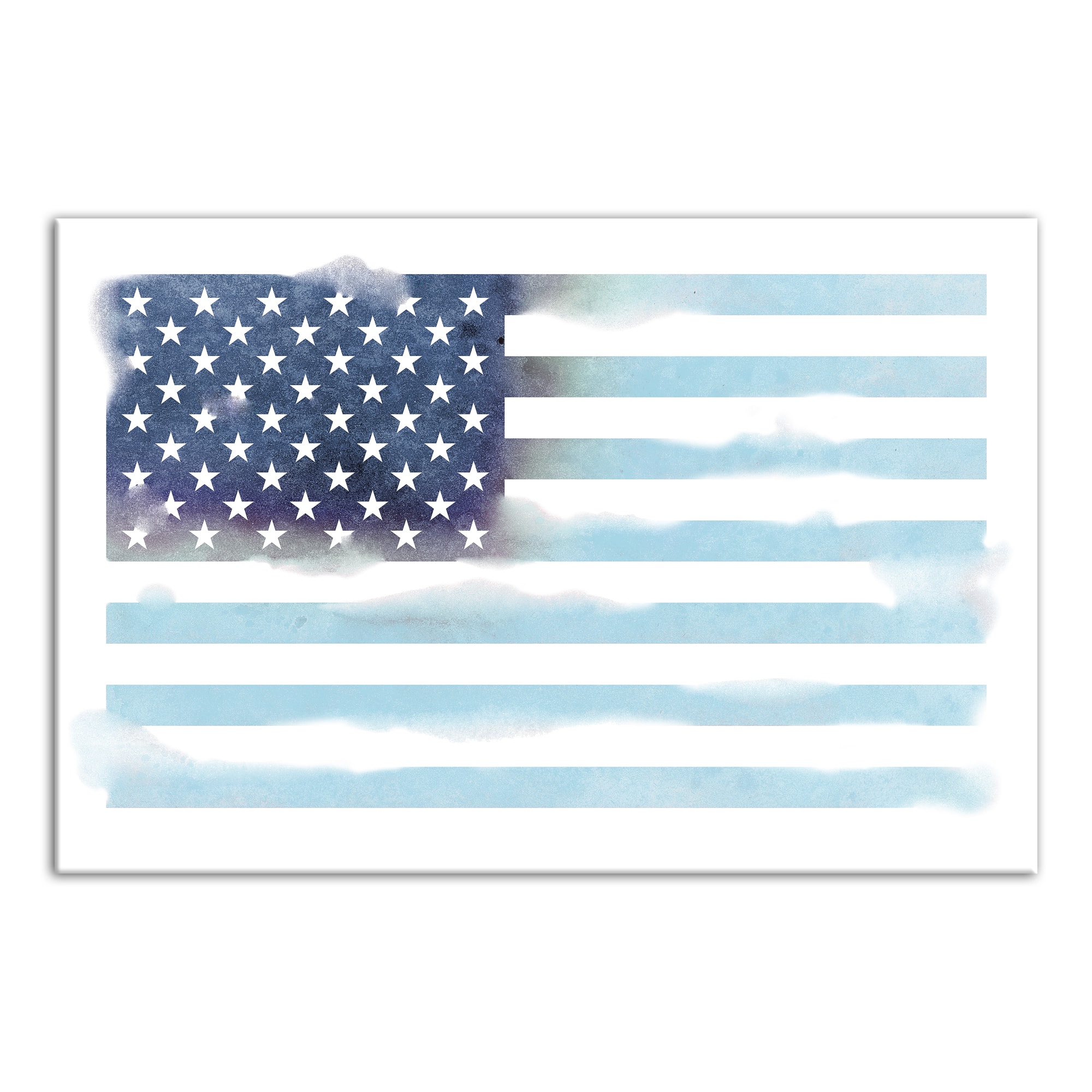 Nautical American Flag Canvas Wall Art