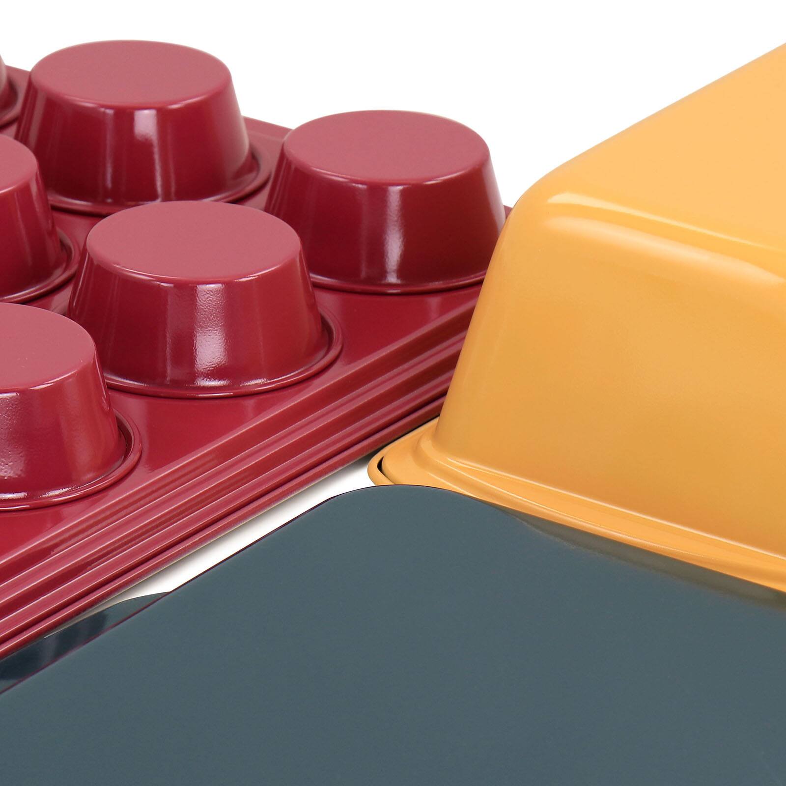 Spice by Tia Mowry Savory Saffron Ceramic Nonstick Bakeware Set